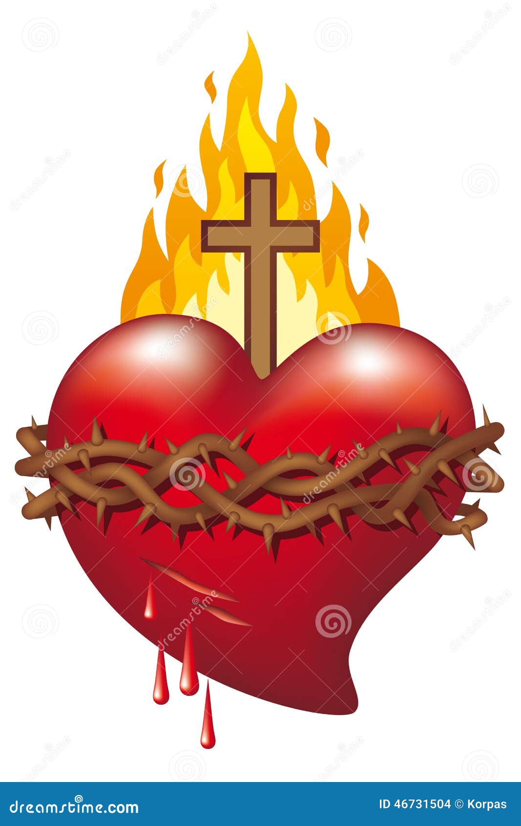 Heart Of Jesus Stock Vector - Image: 46731504