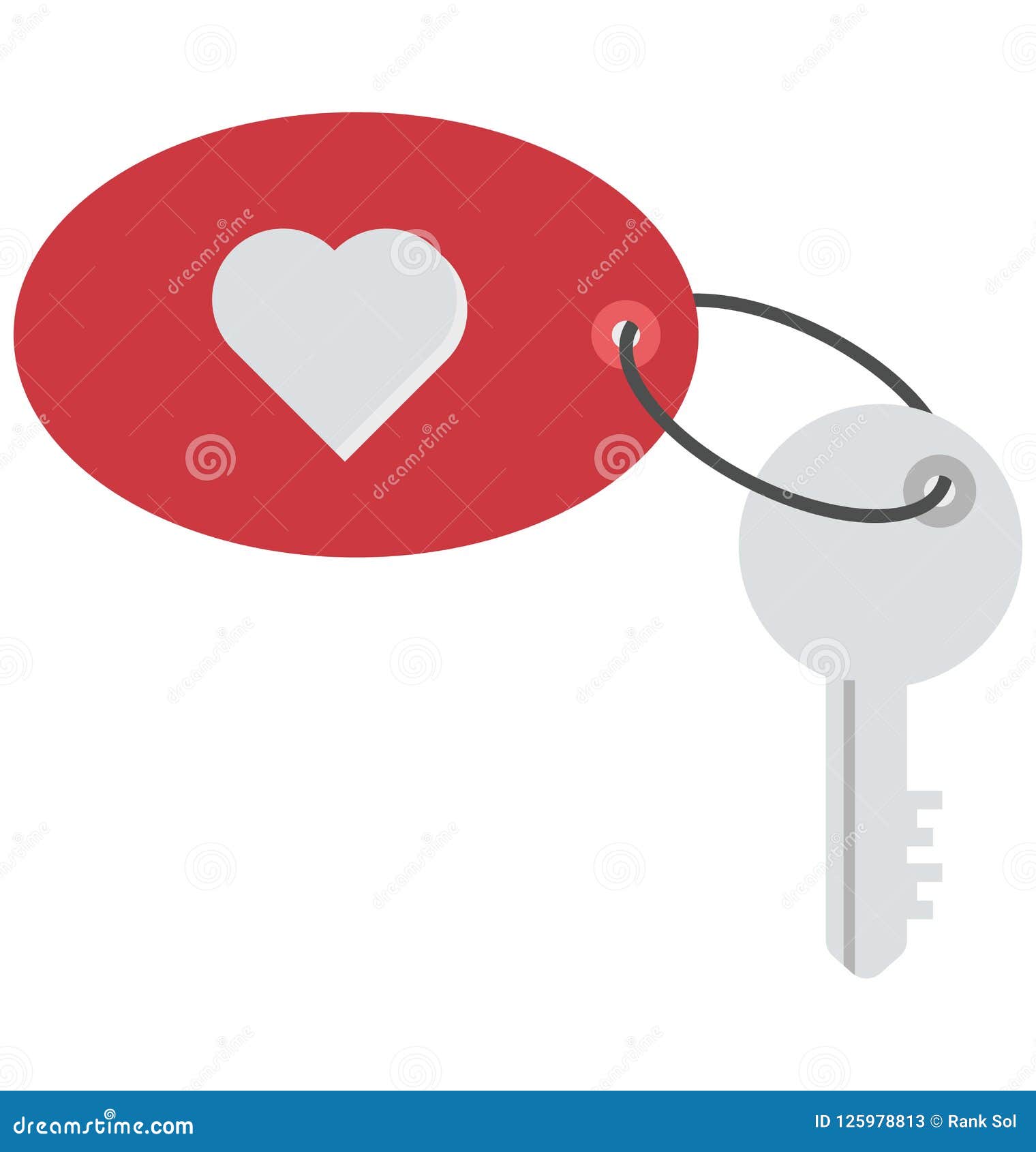 Download Heart, Keychain Vector Icon Stock Vector - Illustration of ...