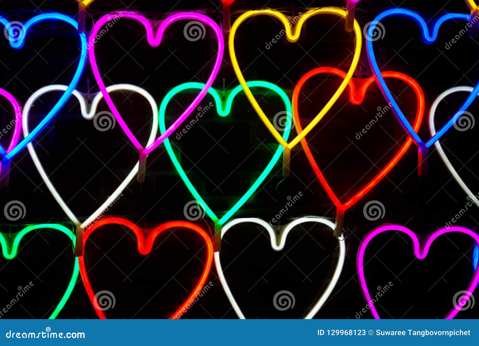 Heart Light Shape Sparkle at Night. Stock Image Image of neon