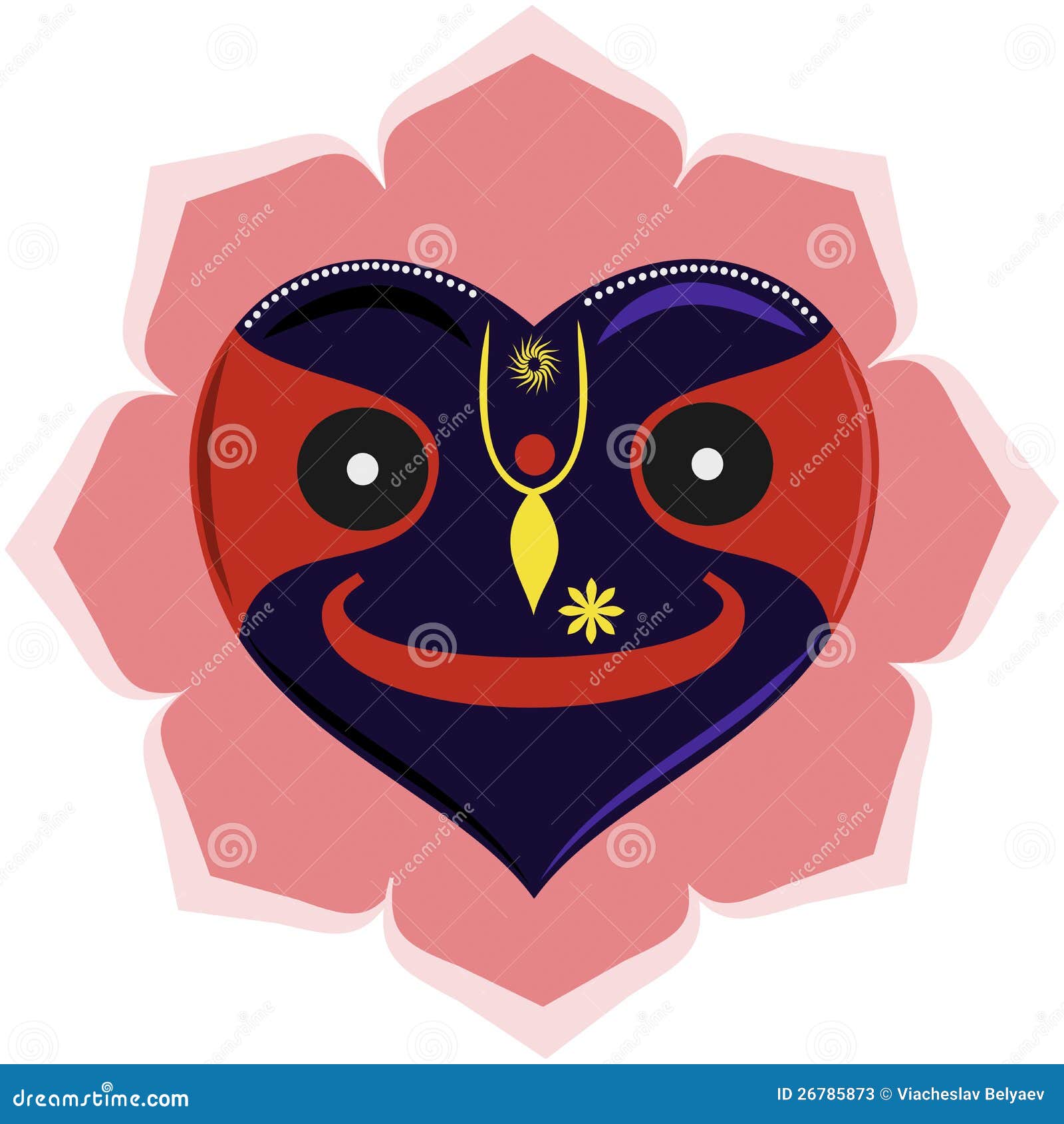Heartlike Jagannath stock vector. Illustration of smile 26785873