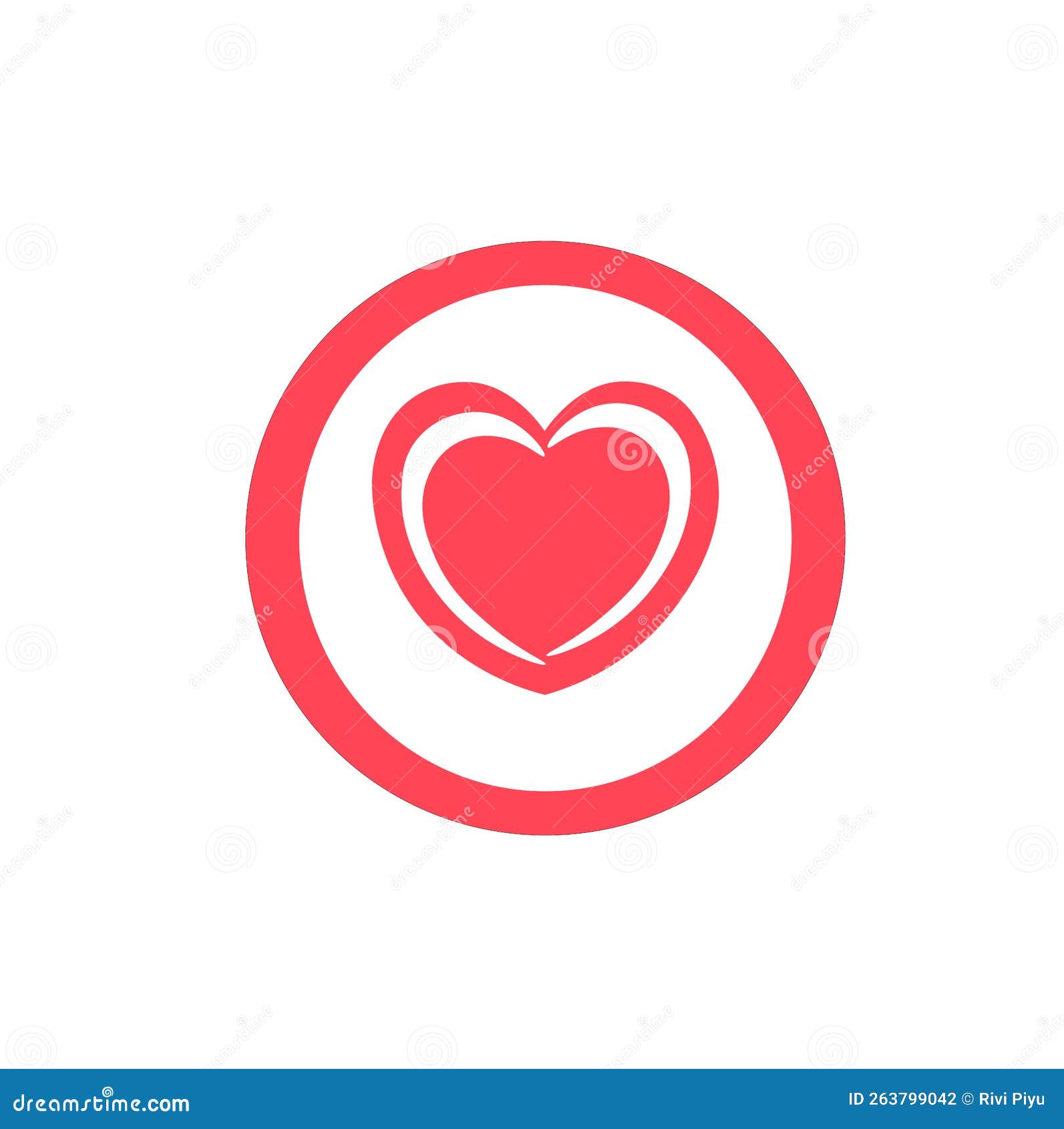 Heart. Love Heart Pink Color. Logotype Design Stock Vector