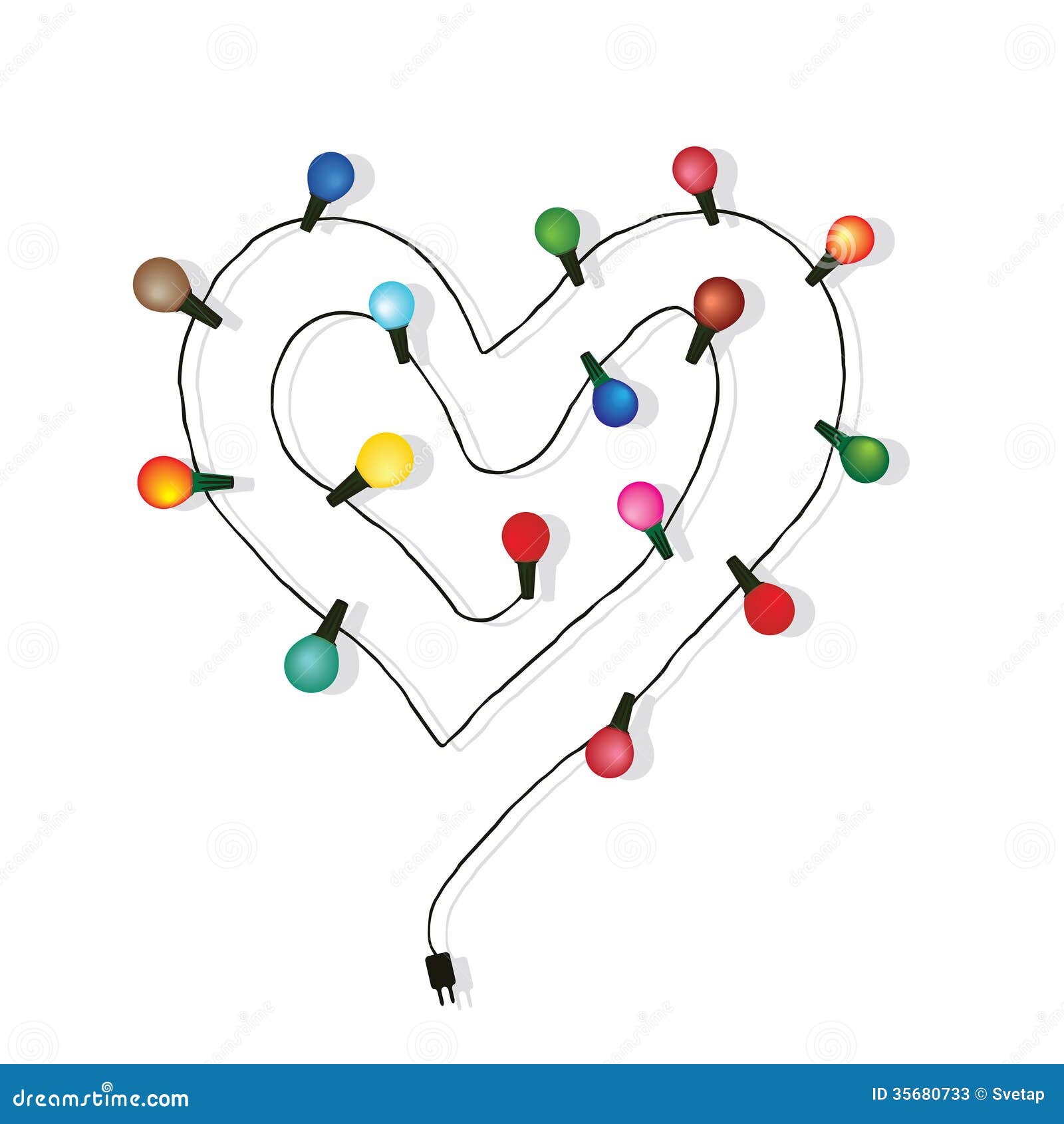 Download Heart Love Light Bulb Vector Stock Photos - Image: 35680733