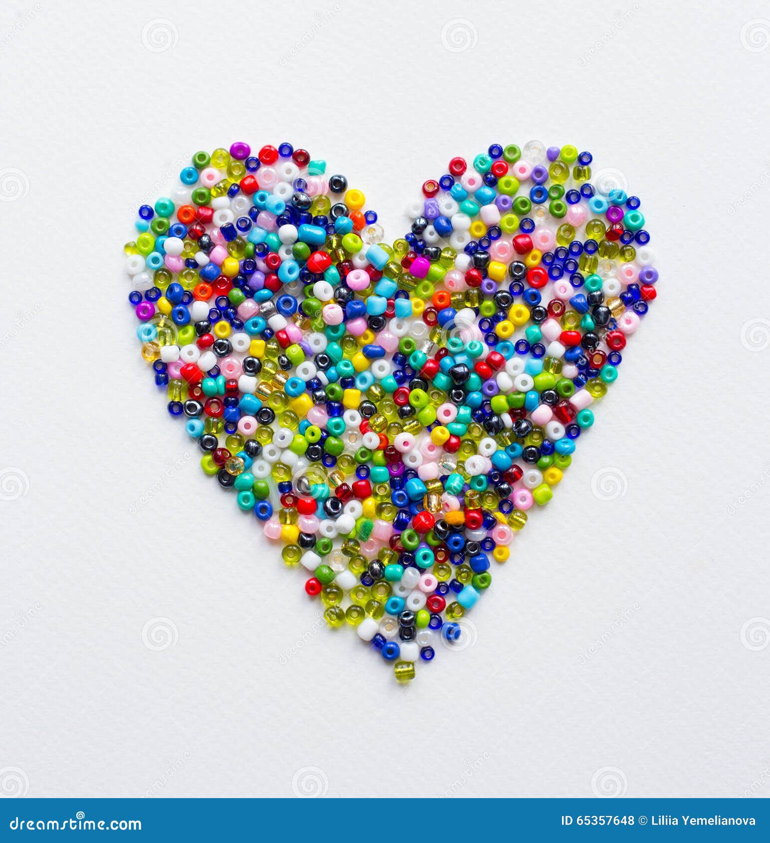 Heart made of beads stock photo. Image of antique, fragile 65357648