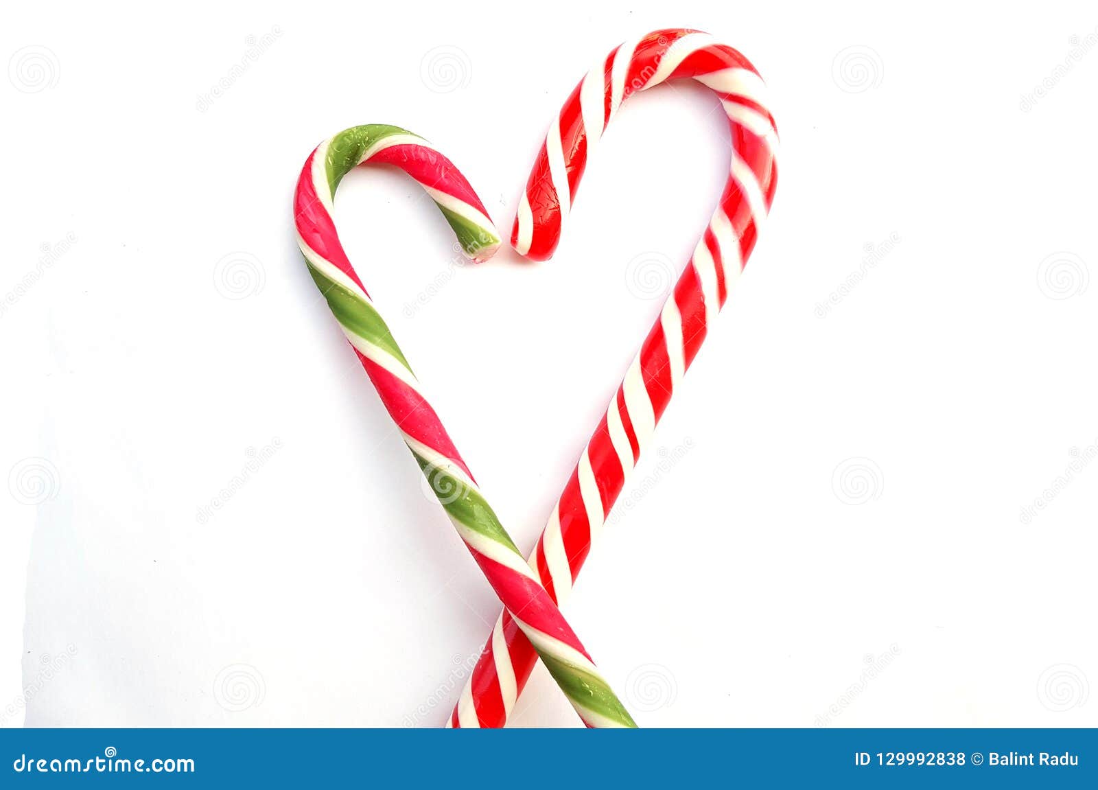 Heart Made of Candy Canes on White Stock Photo - Image of merry ...