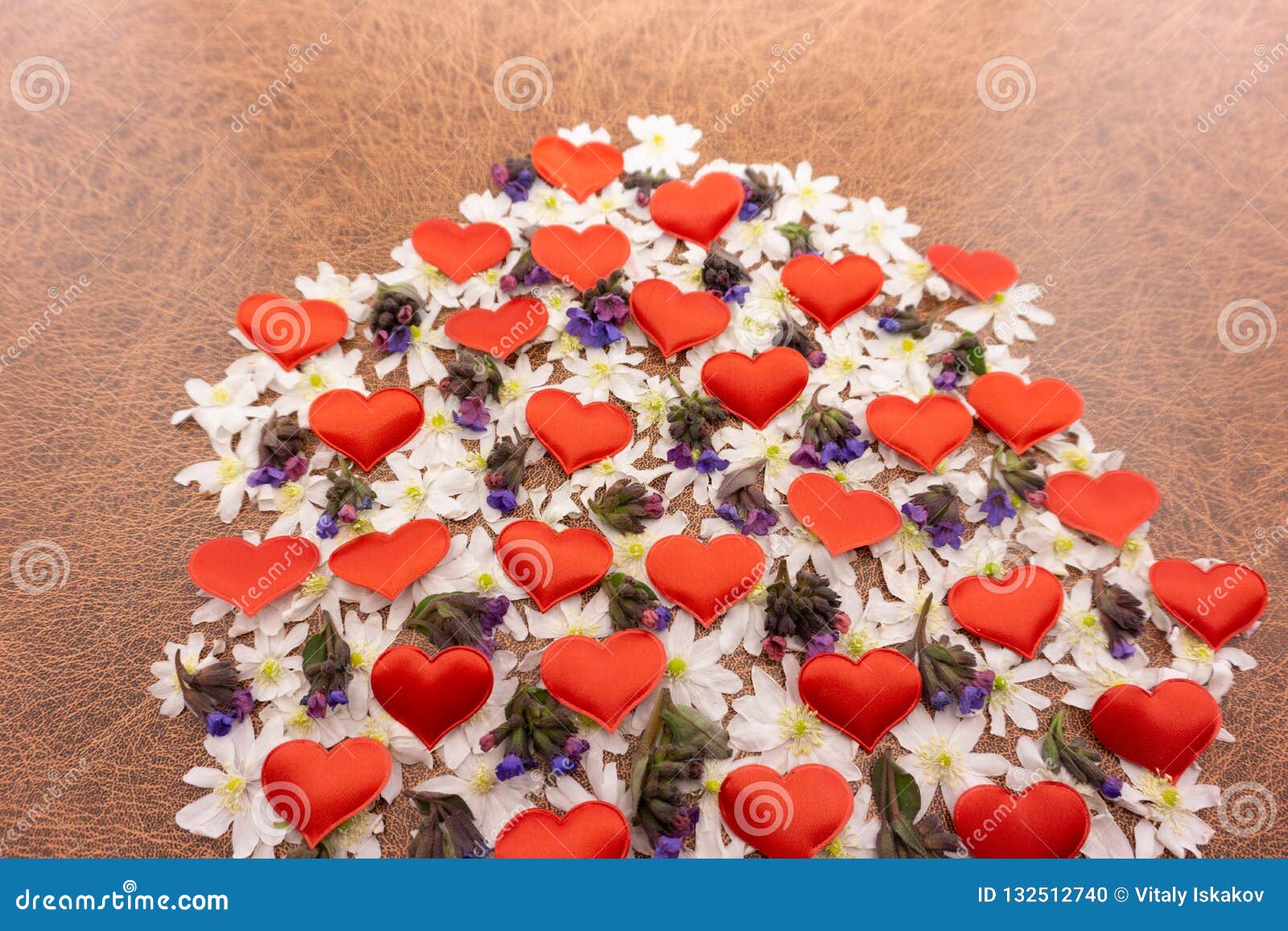 Heart Made of Daisies Gift Greeting Handmade Stock Photo Image of