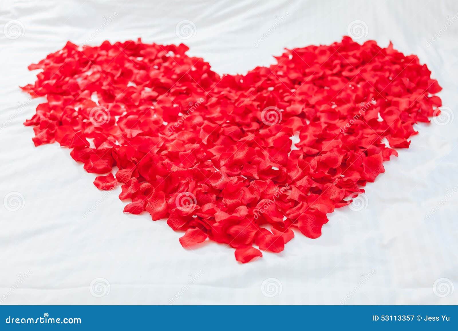 Heart Made with Flowers on Honeymoon Bed Stock Image Image of heart