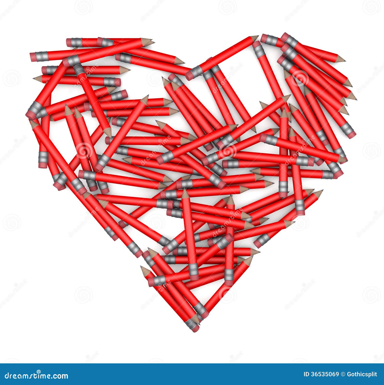 Heart Made Of Pencils Royalty Free Stock Images Image 36535069