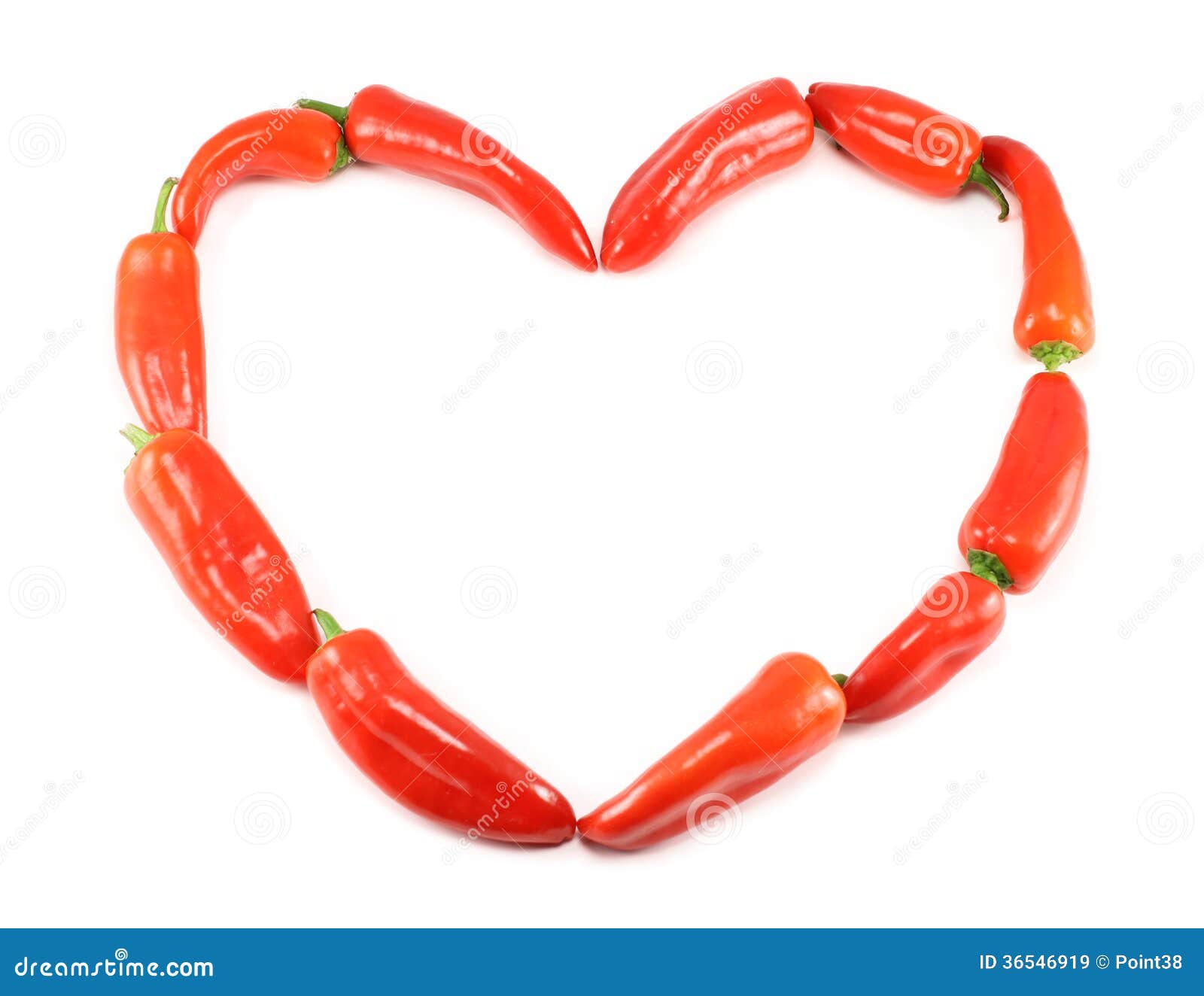 Heart Made of Red Peppers stock image. Image of food 36546919