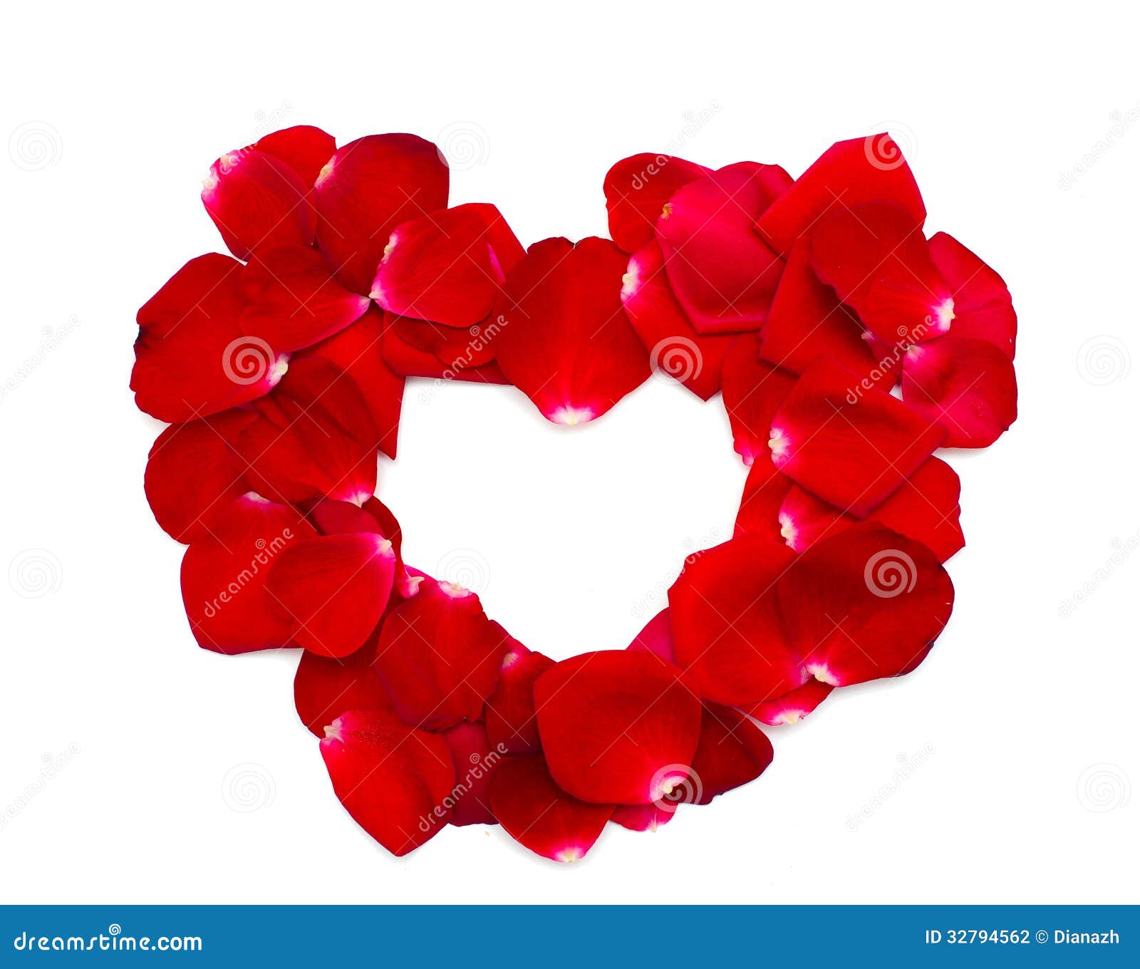 Heart Made of Red Rose Petals Stock Photo - Image of lover, ornament ...