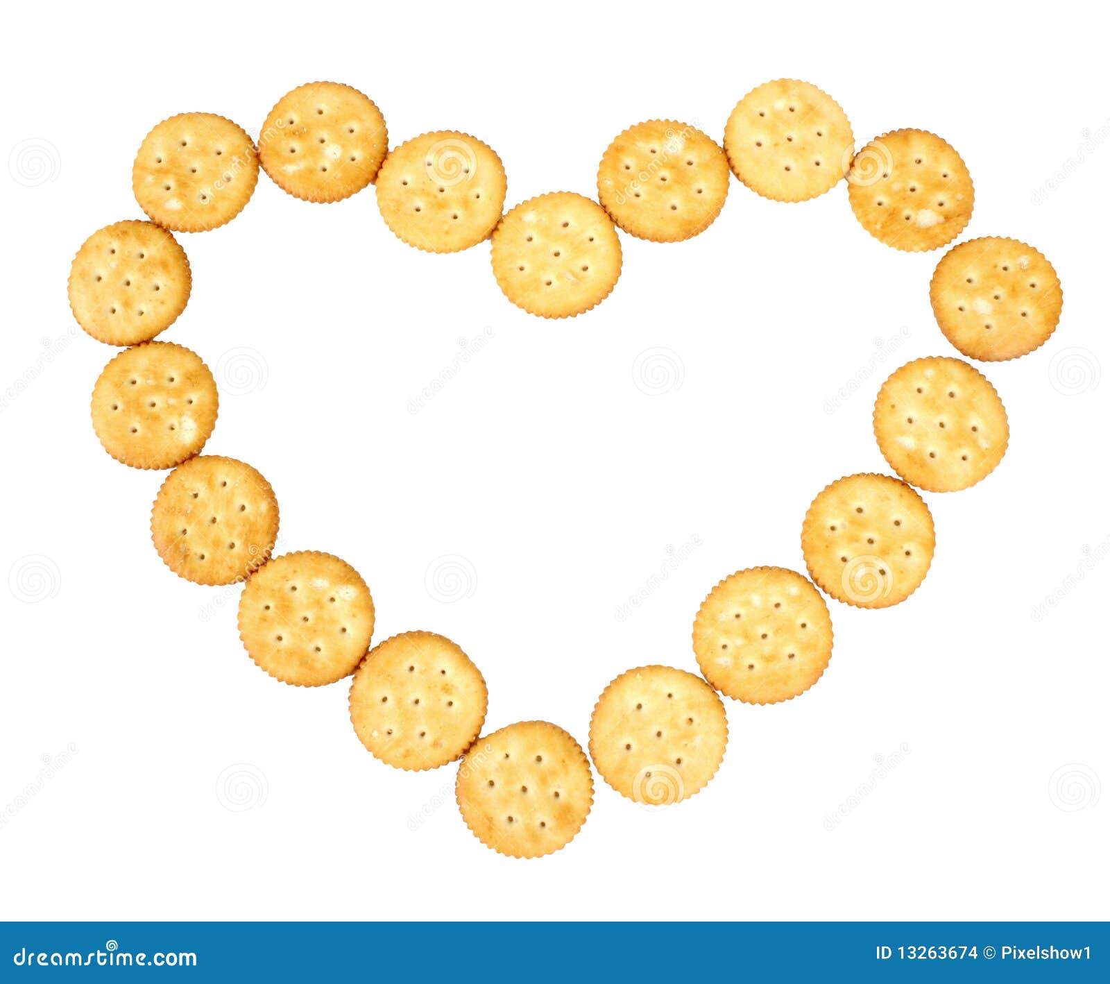 Heart Made by Salted Crackers Stock Photo Image of carbs, crunch