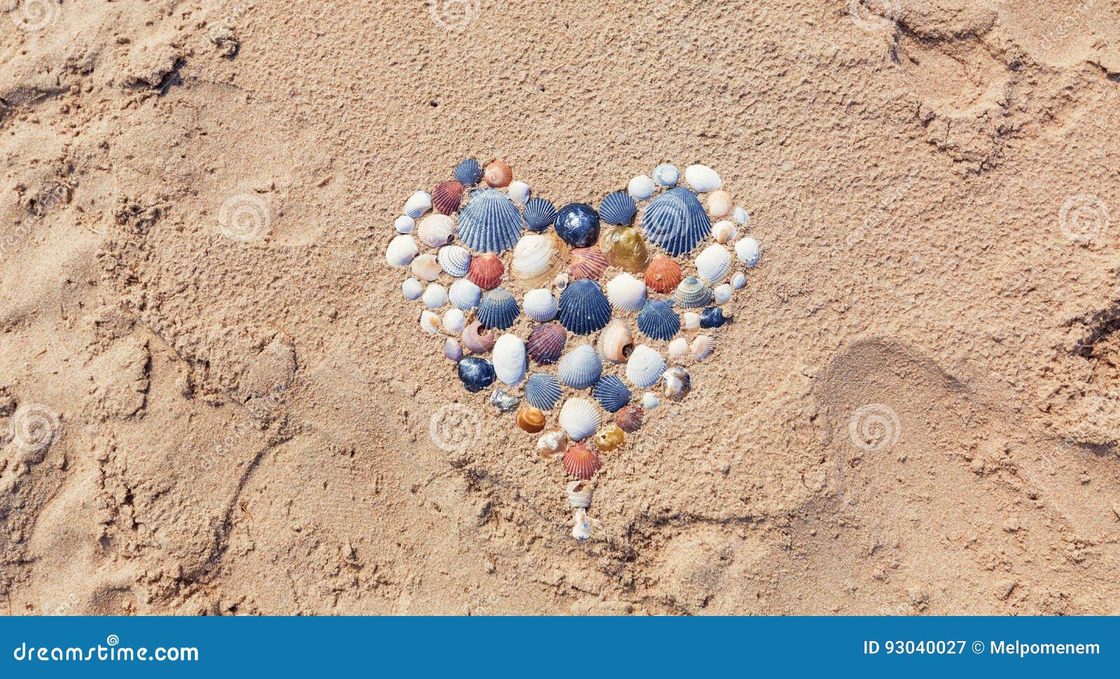 Heart Made of Seashells on the Beach Stock Image Image of heart