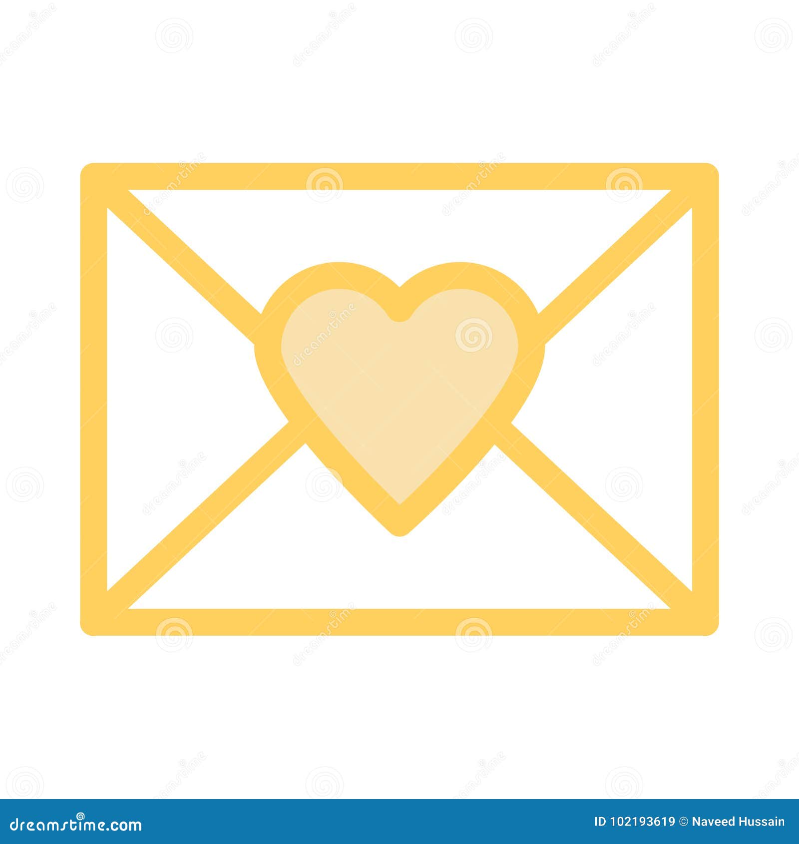 Heart mail Icon stock vector. Illustration of icon, vector 102193619