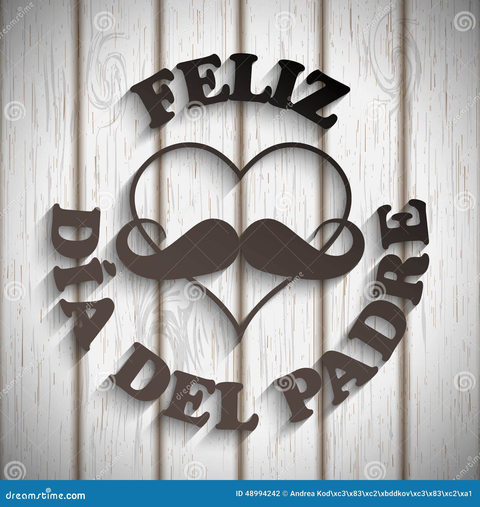 heart with a mustache and text feliz dia del padre