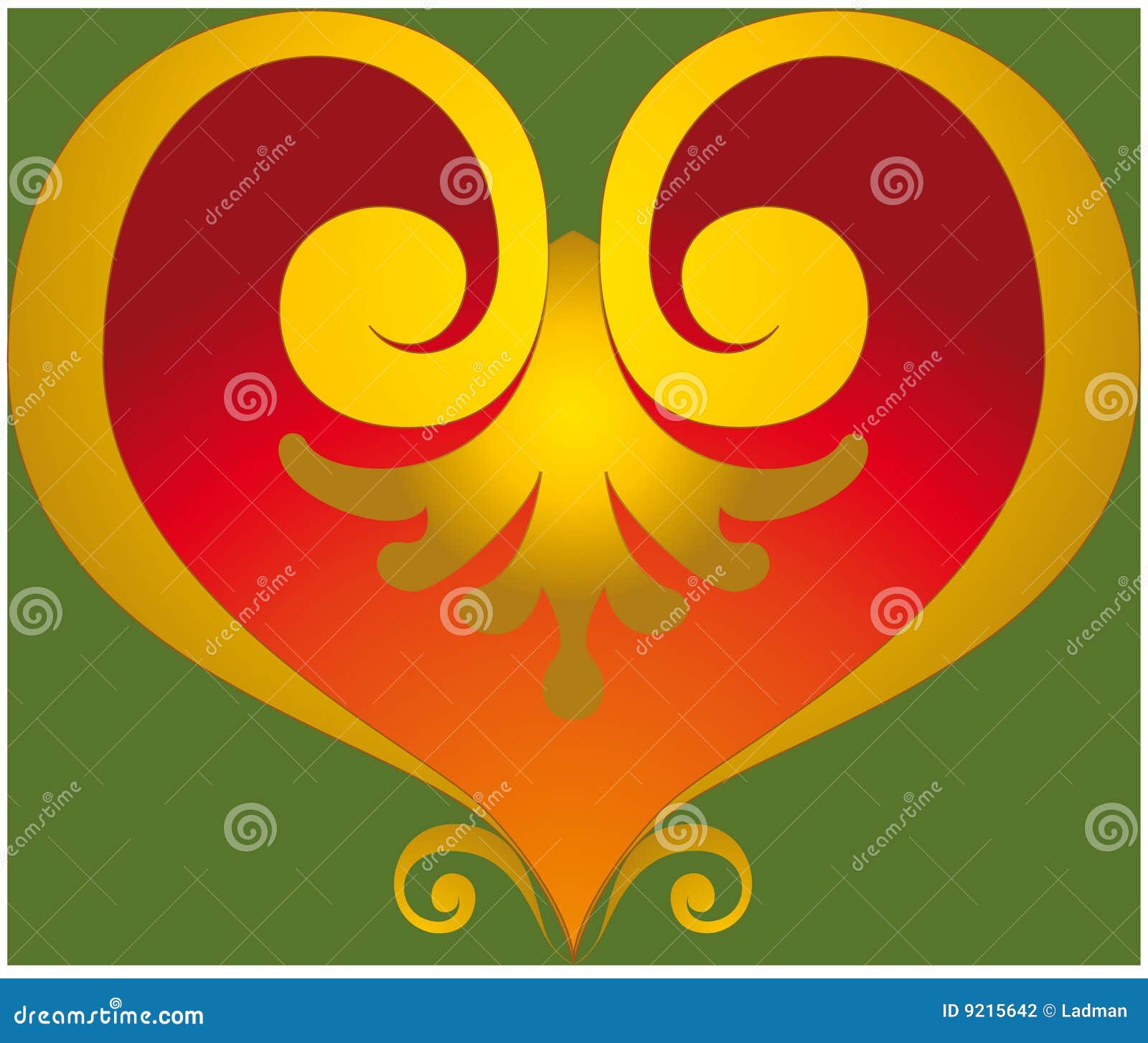 Heart ornament stock vector. Illustration of love, digita 9215642
