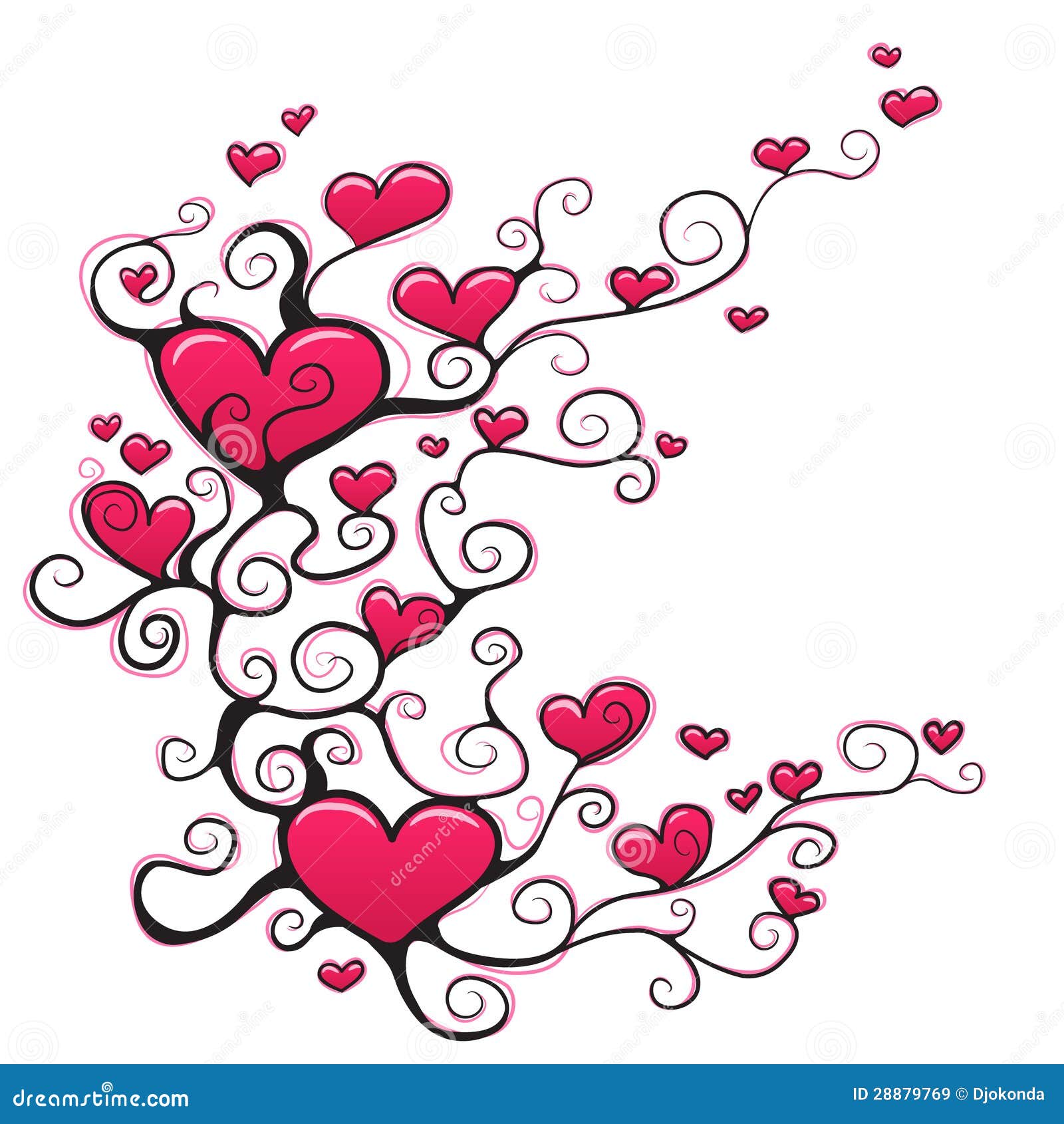 Heart ornament design stock vector. Illustration of graphic 28879769