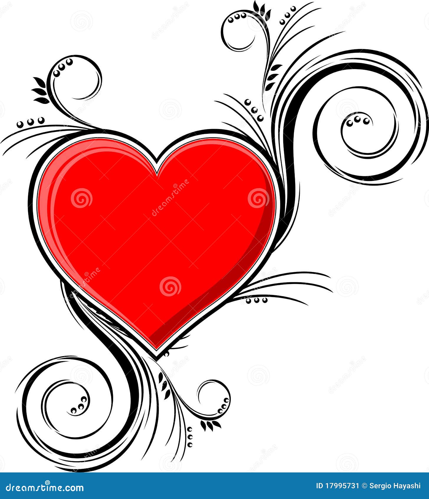 Heart ornaments stock vector. Illustration of creative - 17995731