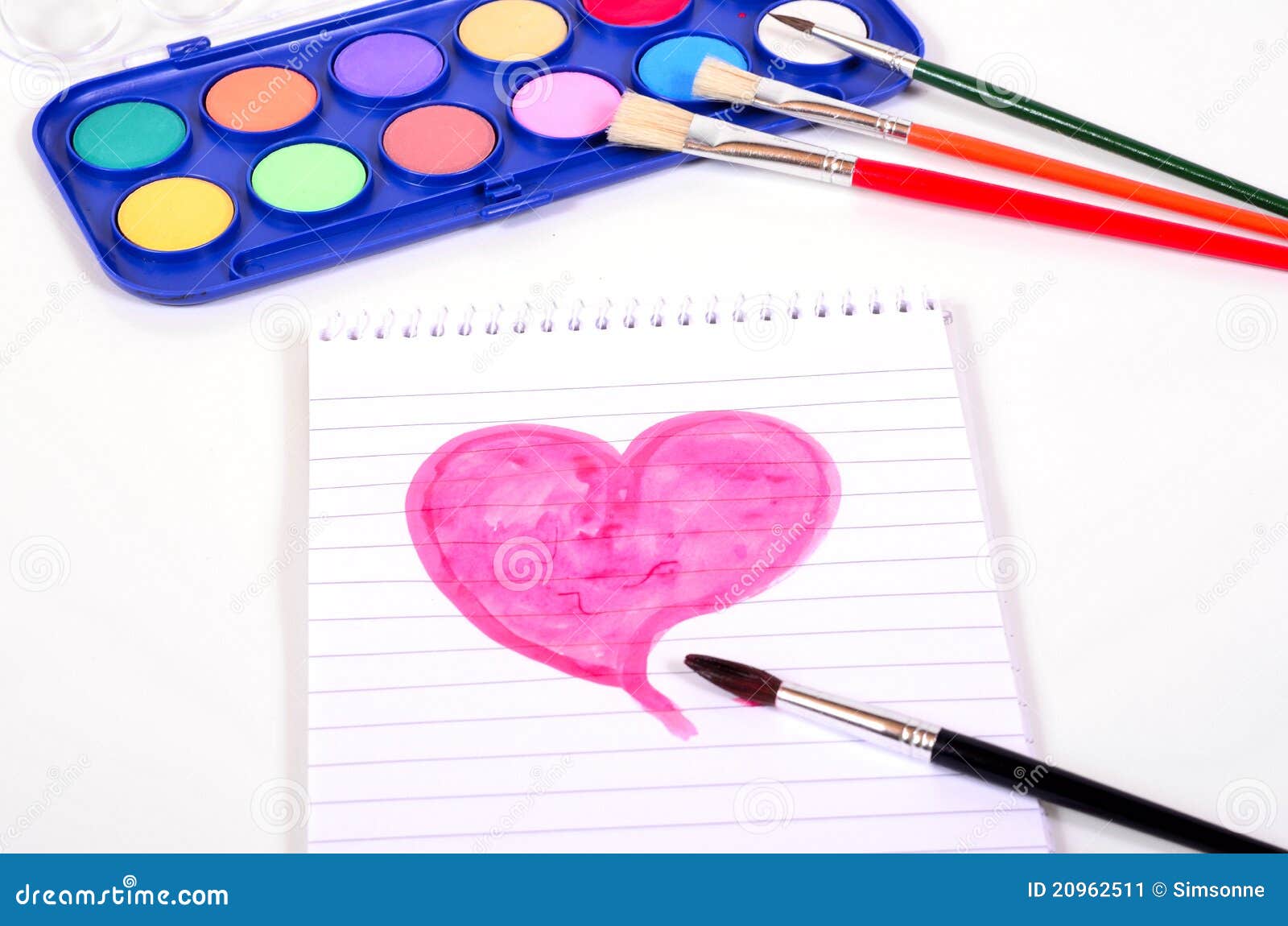 Heart paint brush stock image. Image of writing, love 20962511