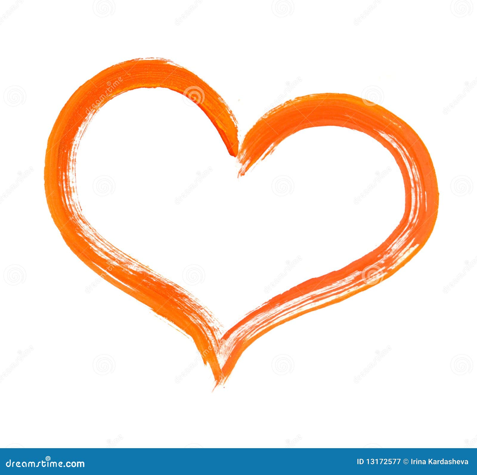 Heart and paintbrush stock illustration. Illustration of drawing 13172577