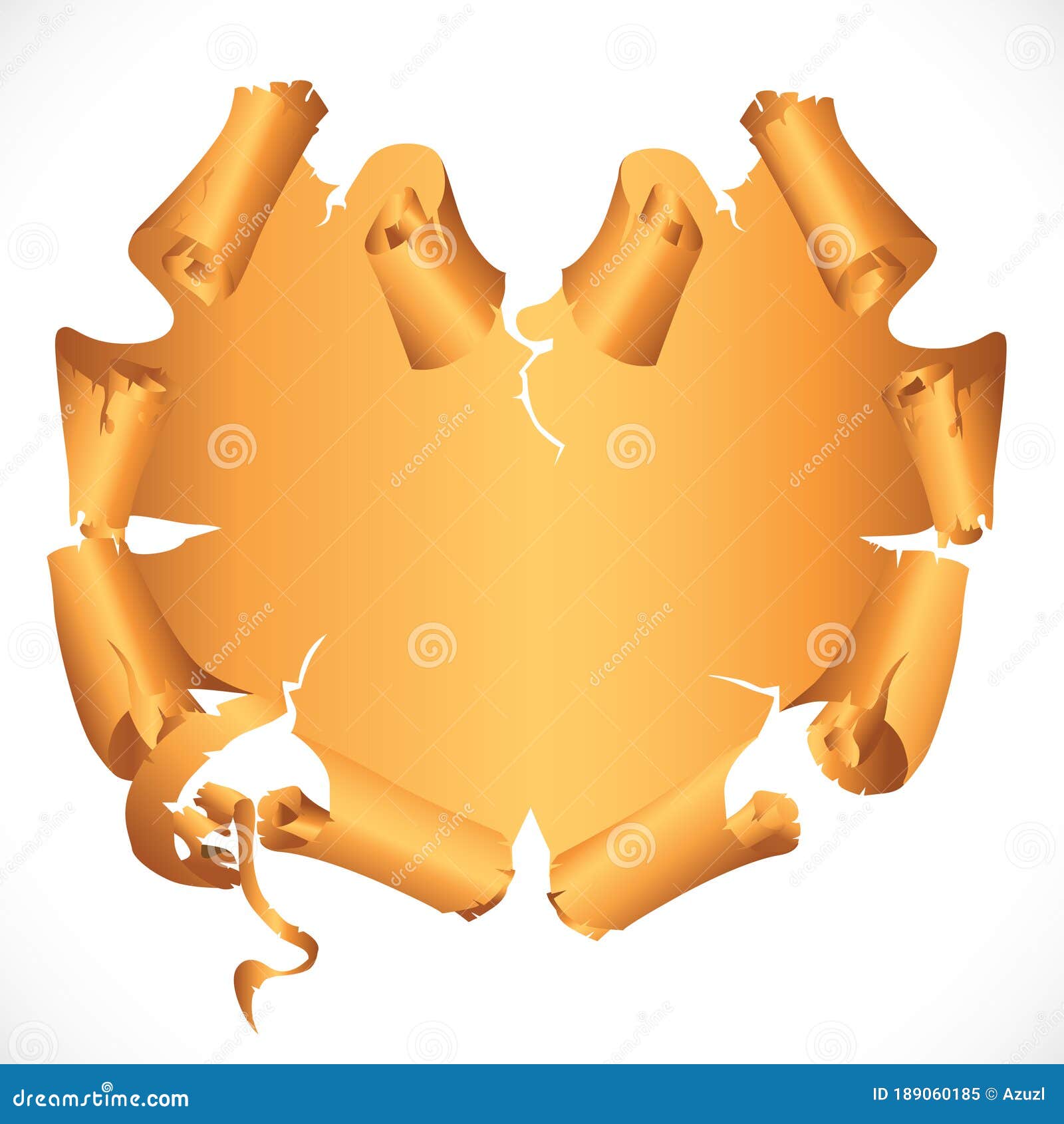 Heart from parchment stock vector. Illustration of curves 189060185