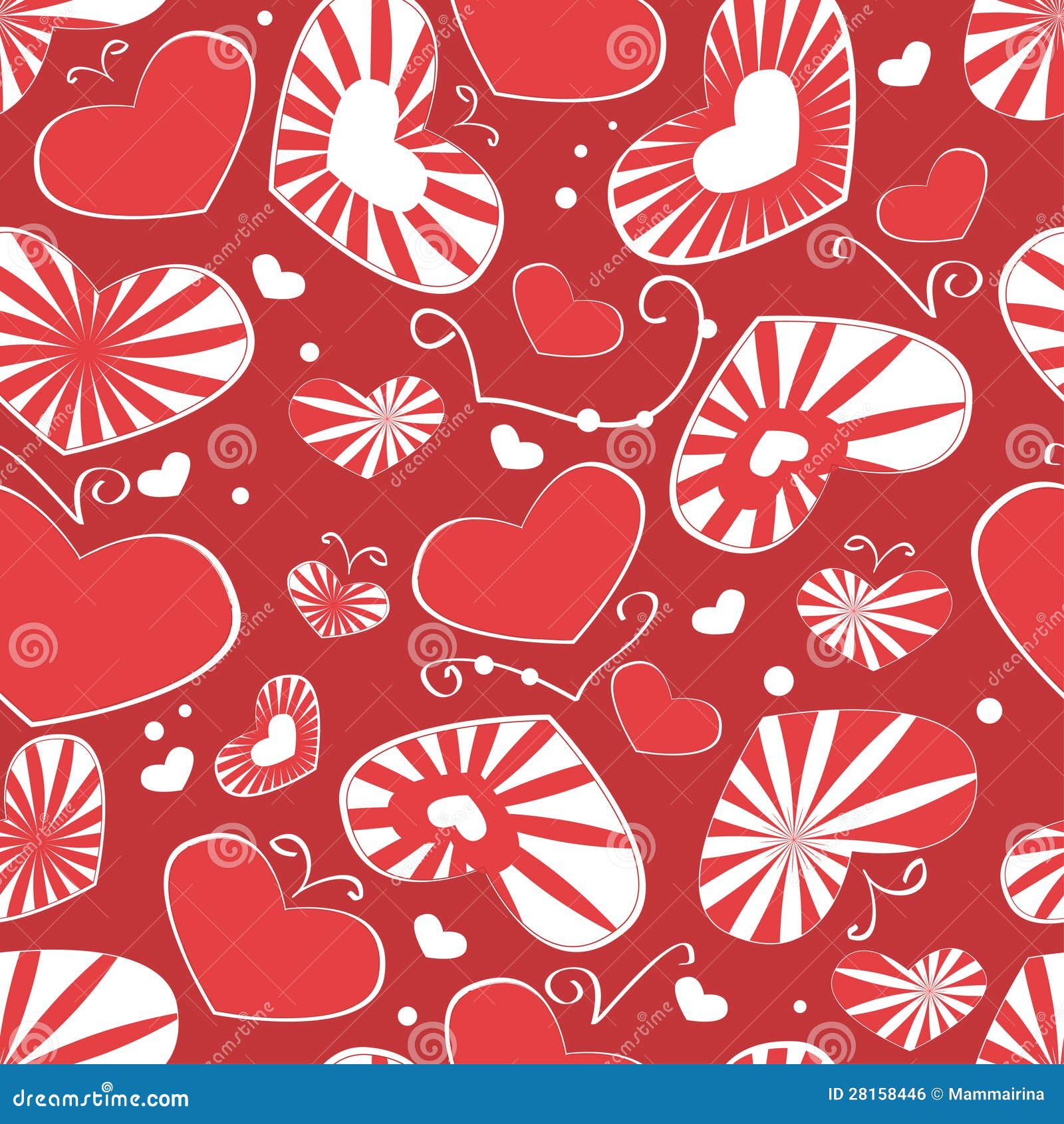 Heart Pattern Seamless Background Stock Vector - Illustration of design, valentine: 28158446