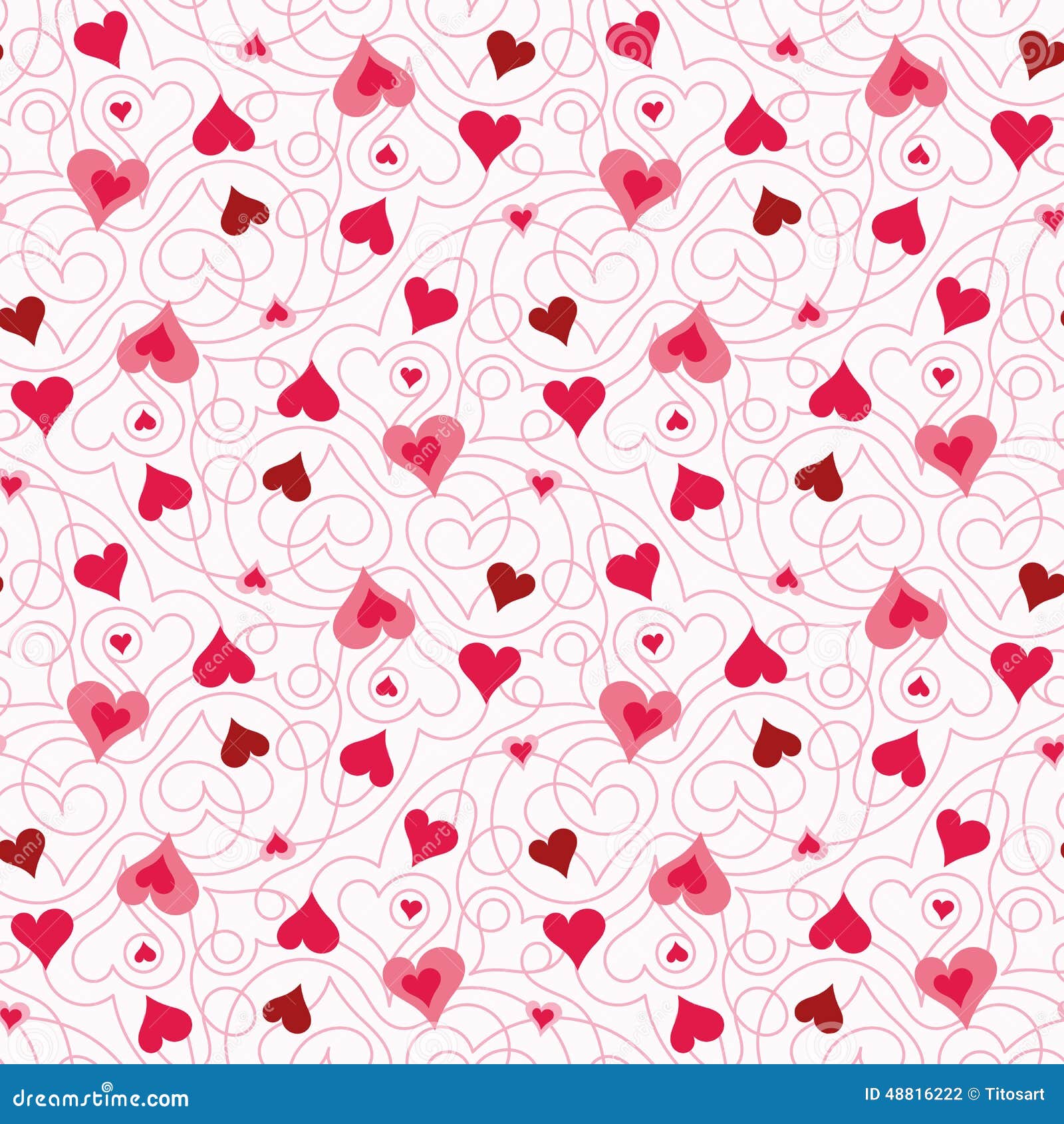 Heart Pattern Stock Vector. Illustration Of Decorate - 48816222