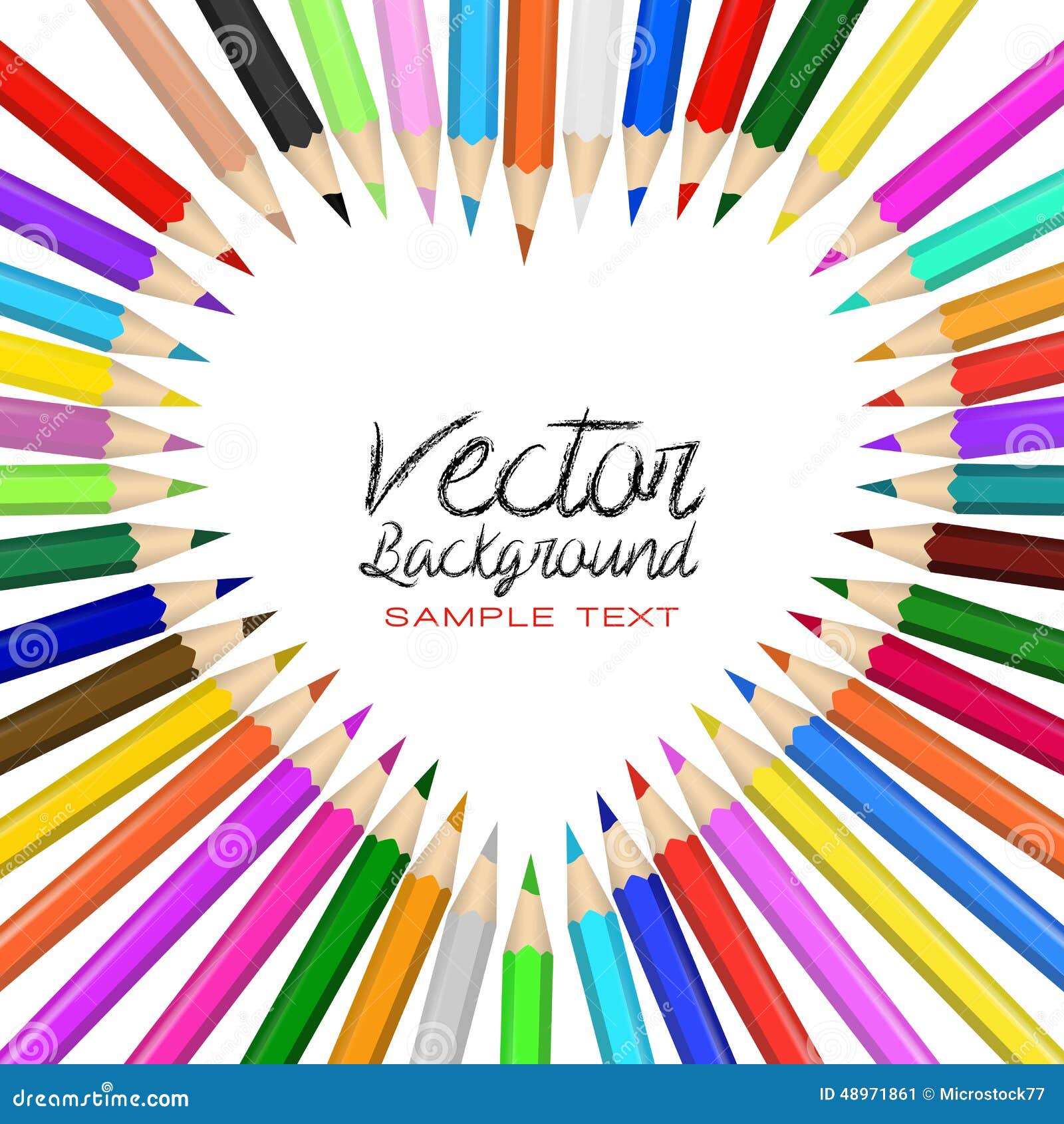 Heart pencil color stock vector. Illustration of colorful 48971861