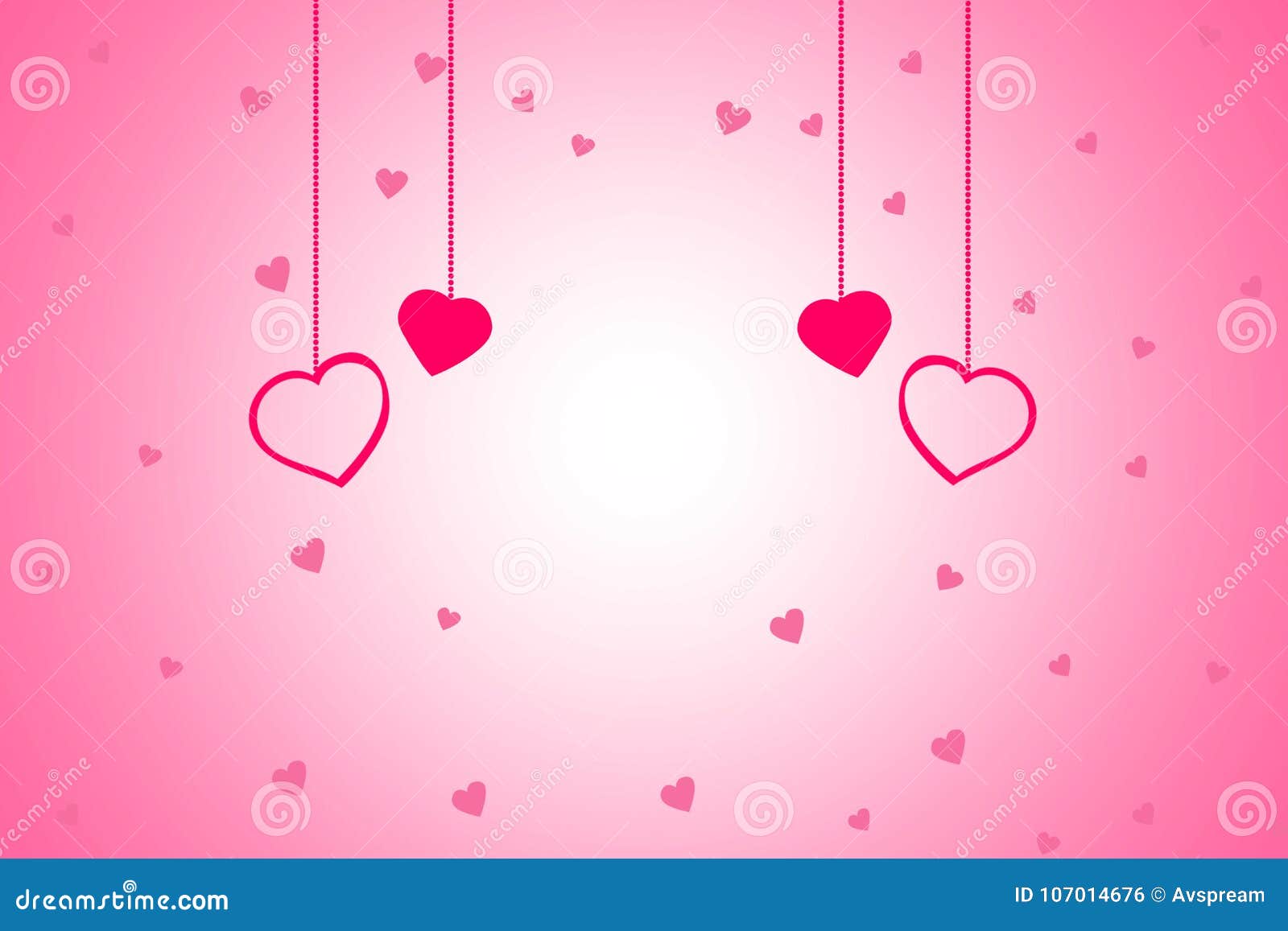 Heart with Pink Color Background. Stock Illustration Illustration of
