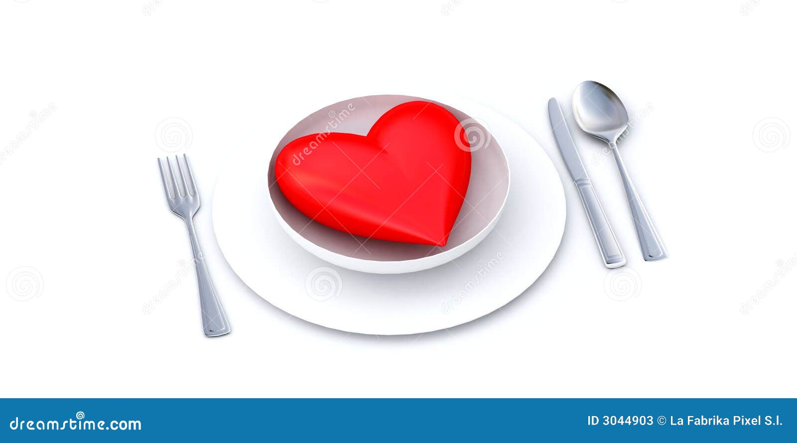 Heart on a plate 2 stock illustration. Illustration of dish 3044903