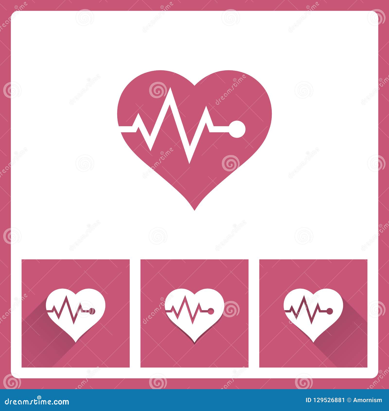 heart pulse icon on white background