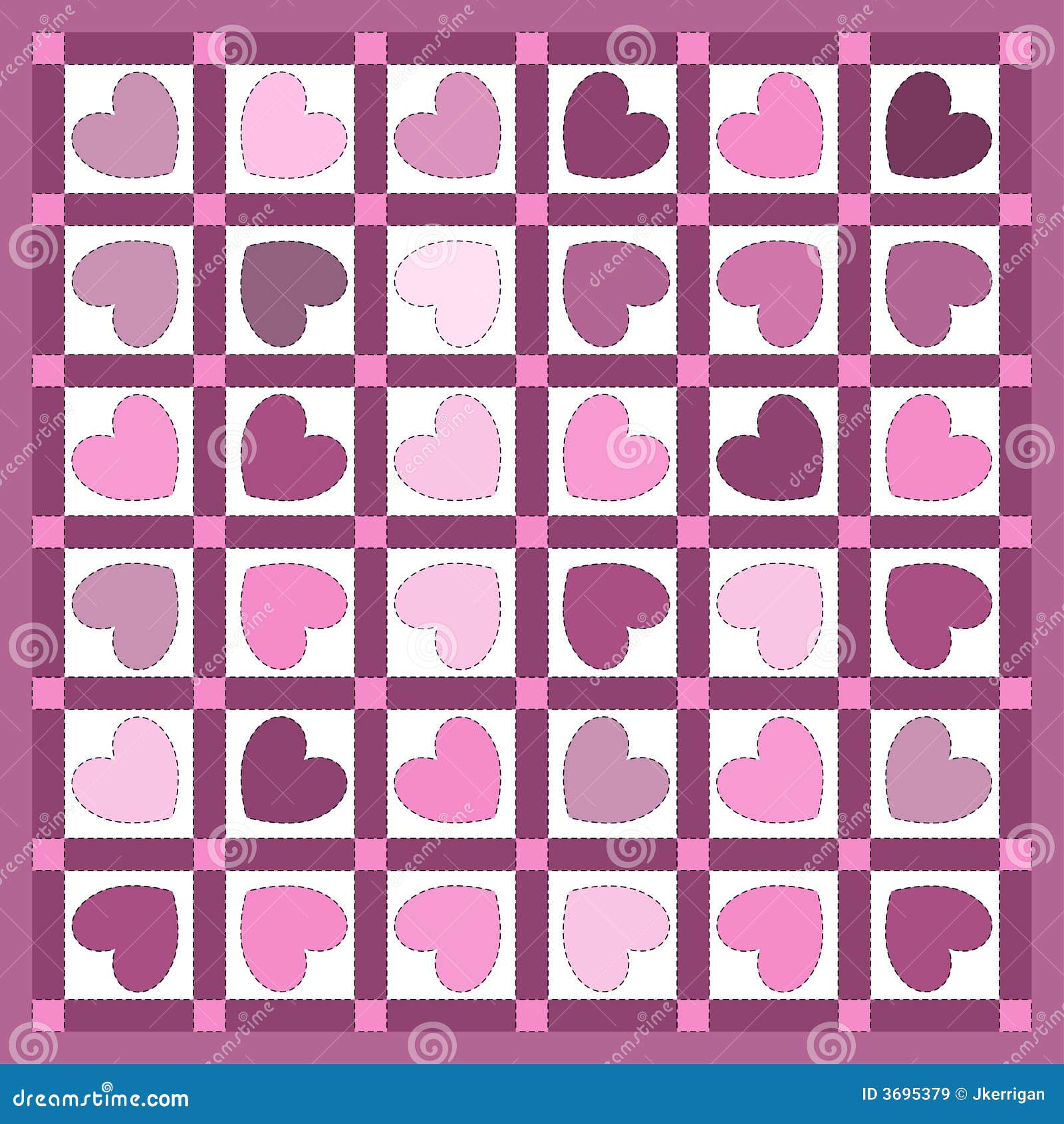 Heart Quilt stock vector. Illustration of clip, geometric 3695379