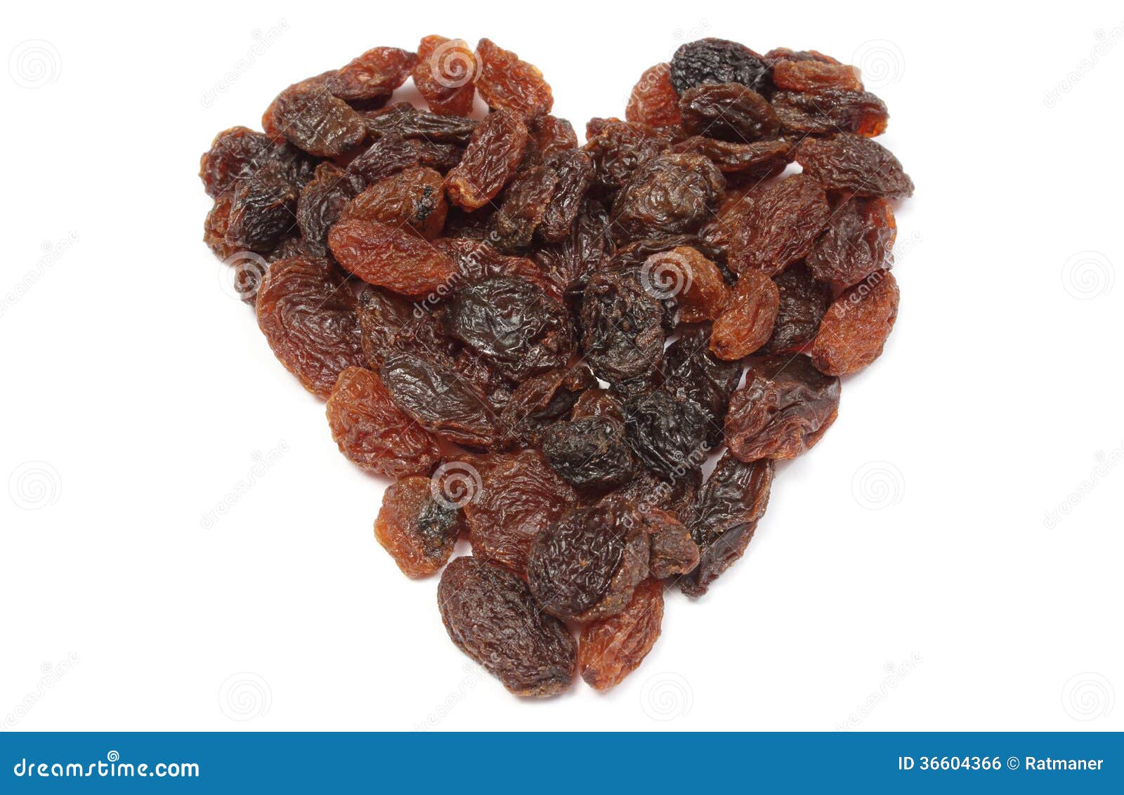 Heart of Raisins Isolated on White Background Stock Photo Image of