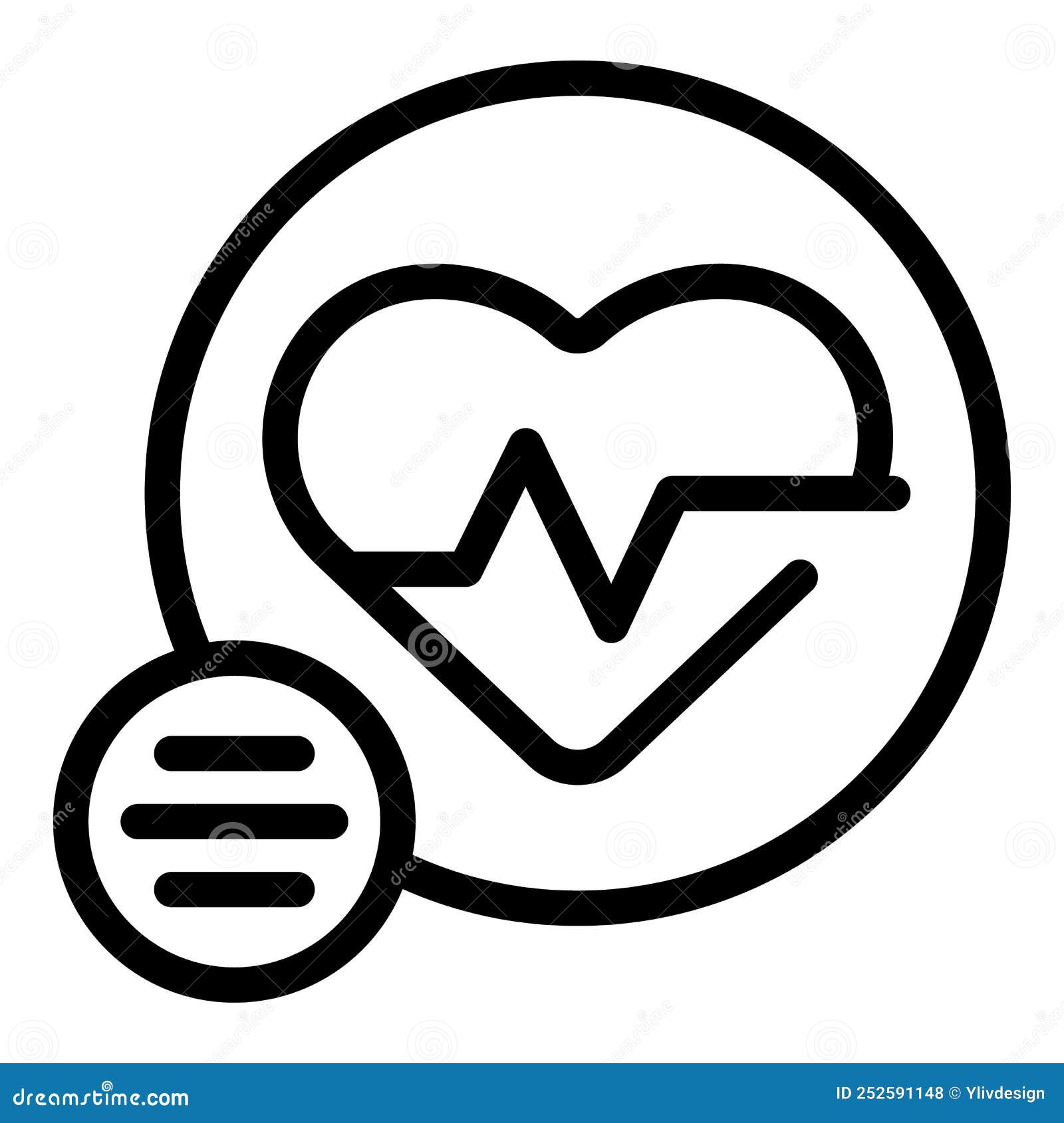 Heart Rate App Icon Outline Vector. Run Program Stock Vector ...