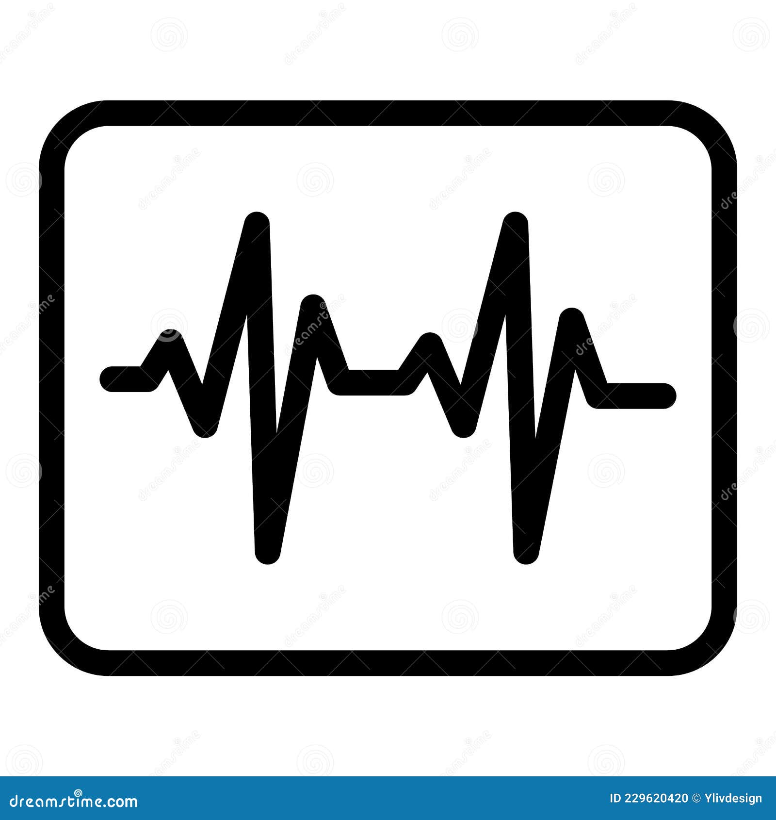 Heart Rate Diagram Icon Outline Vector. Monitor Pulse Stock Vector ...