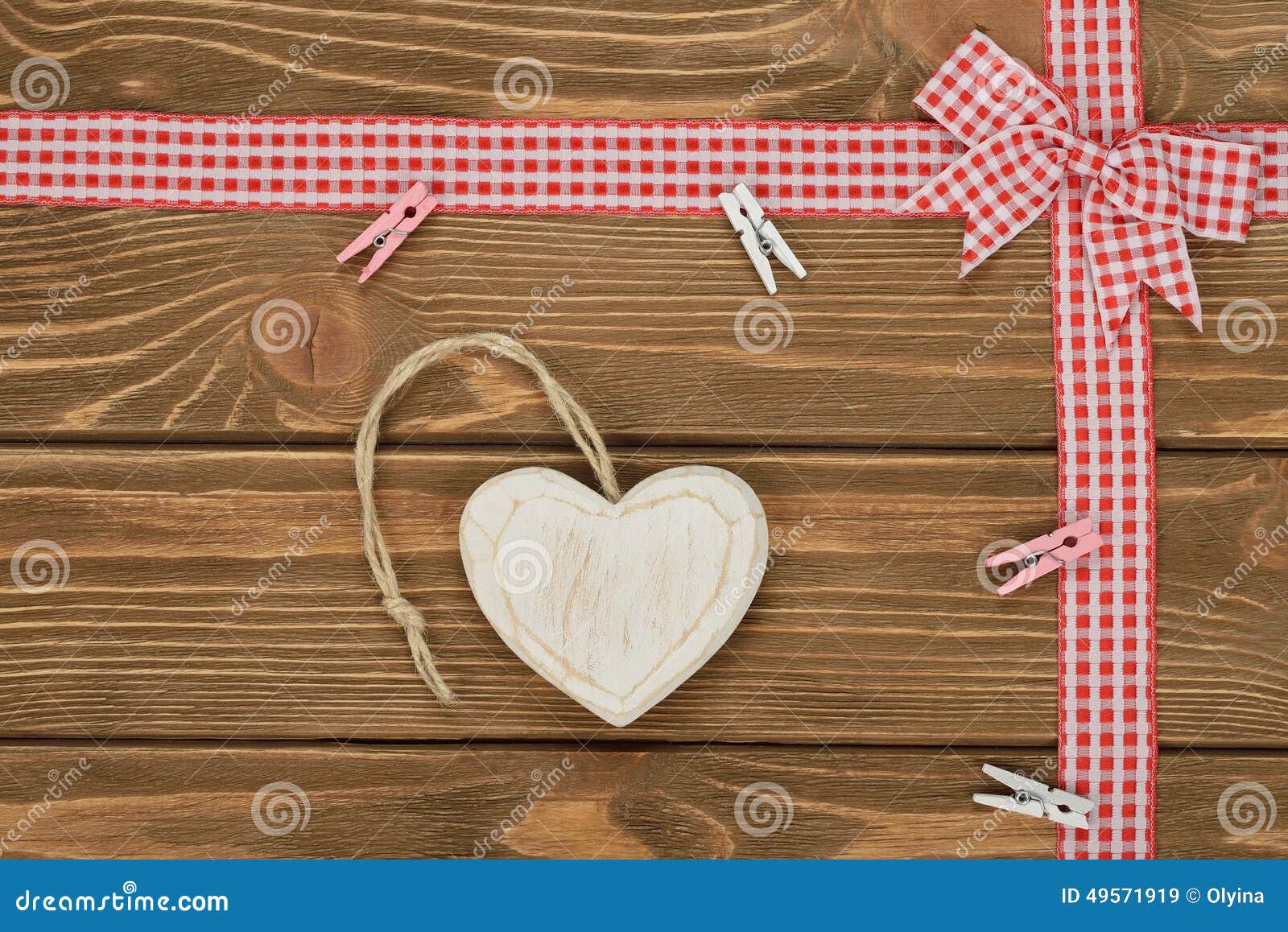 Heart and red ribbon stock image. Image of decorated - 49571919