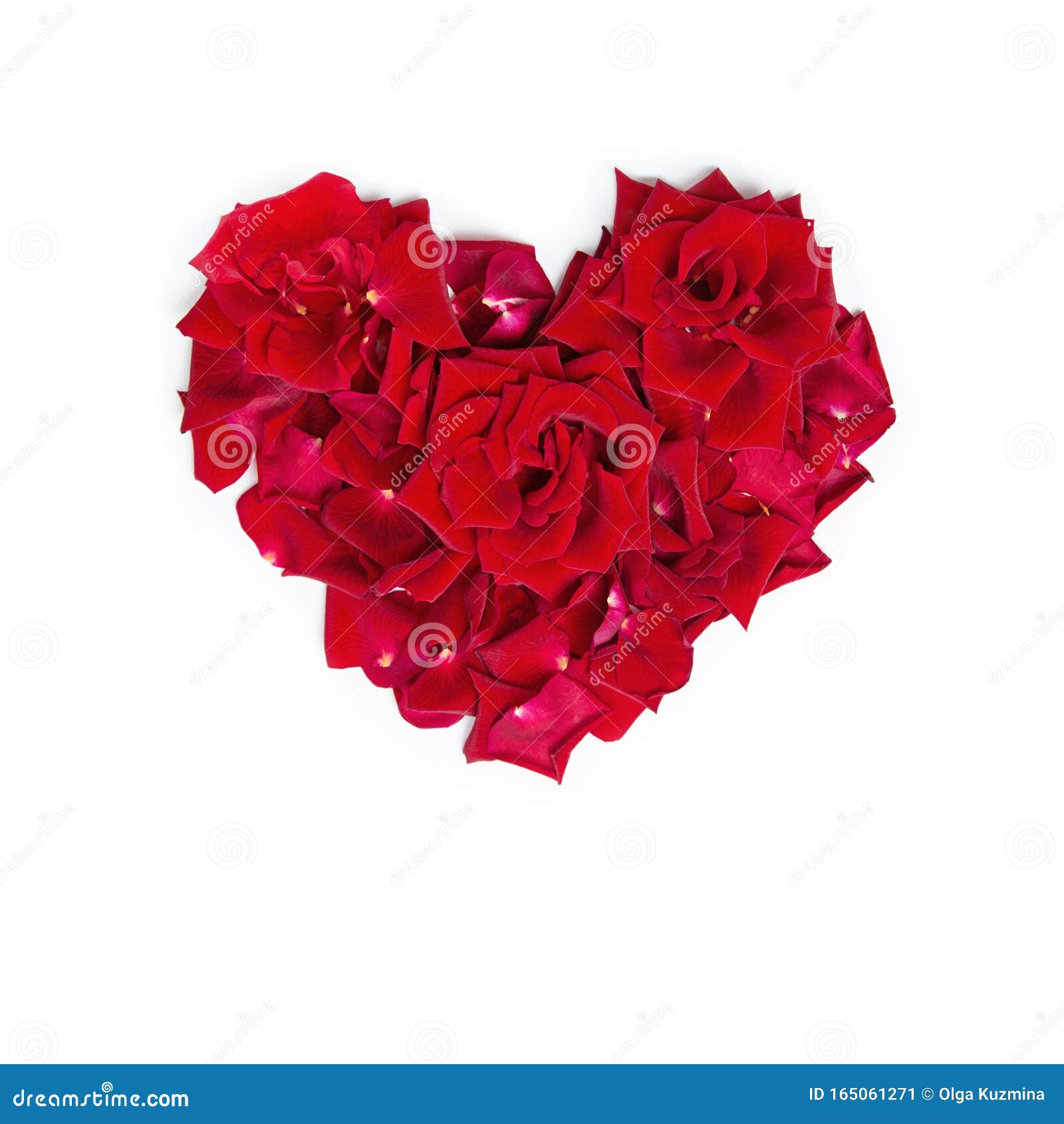 Heart of Red Rose Petals. Element for Decoration Stock Image - Image of ...