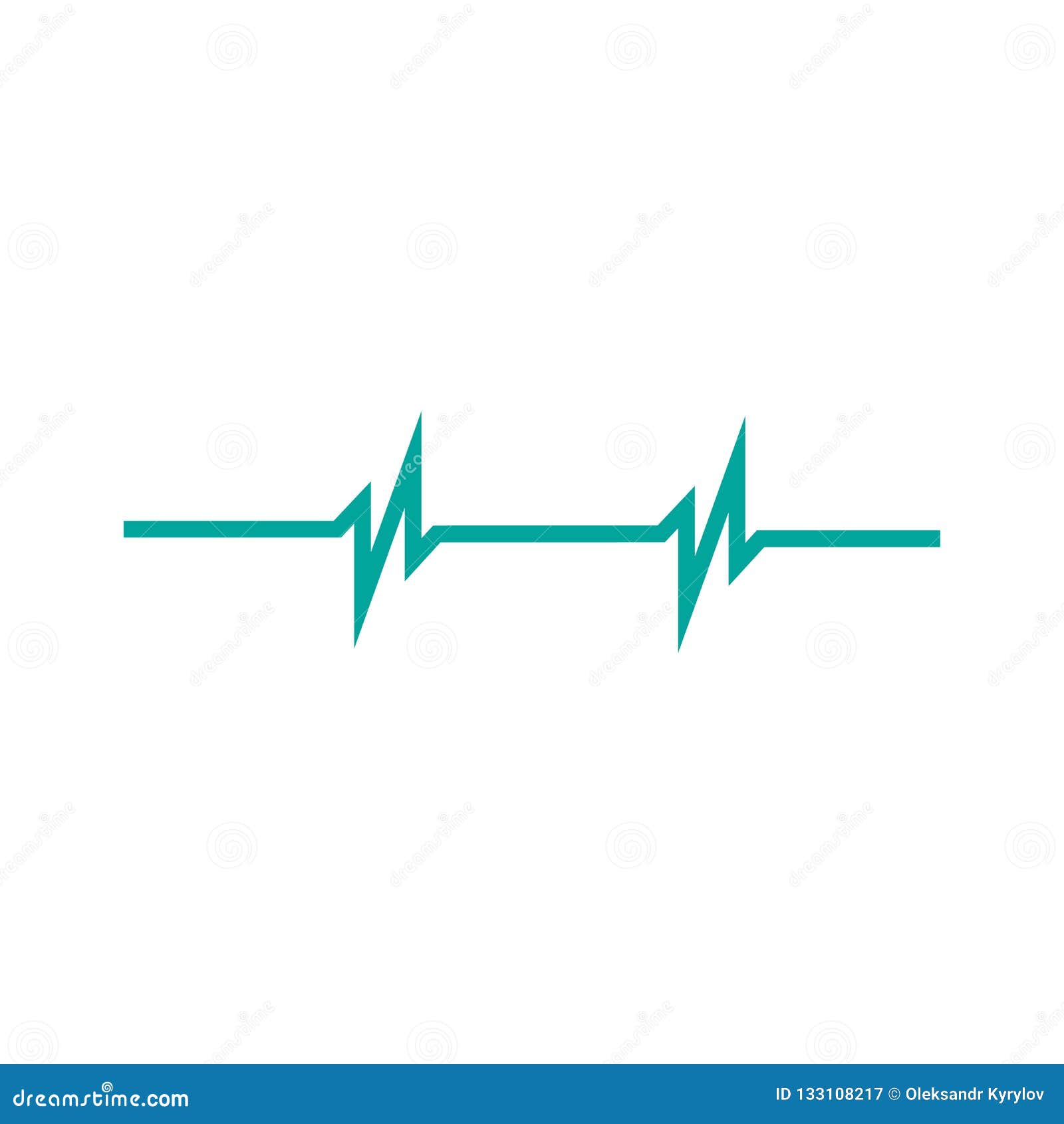 Heart Rhythm Two Peaks Ekg .vector Illustration Isolated ...