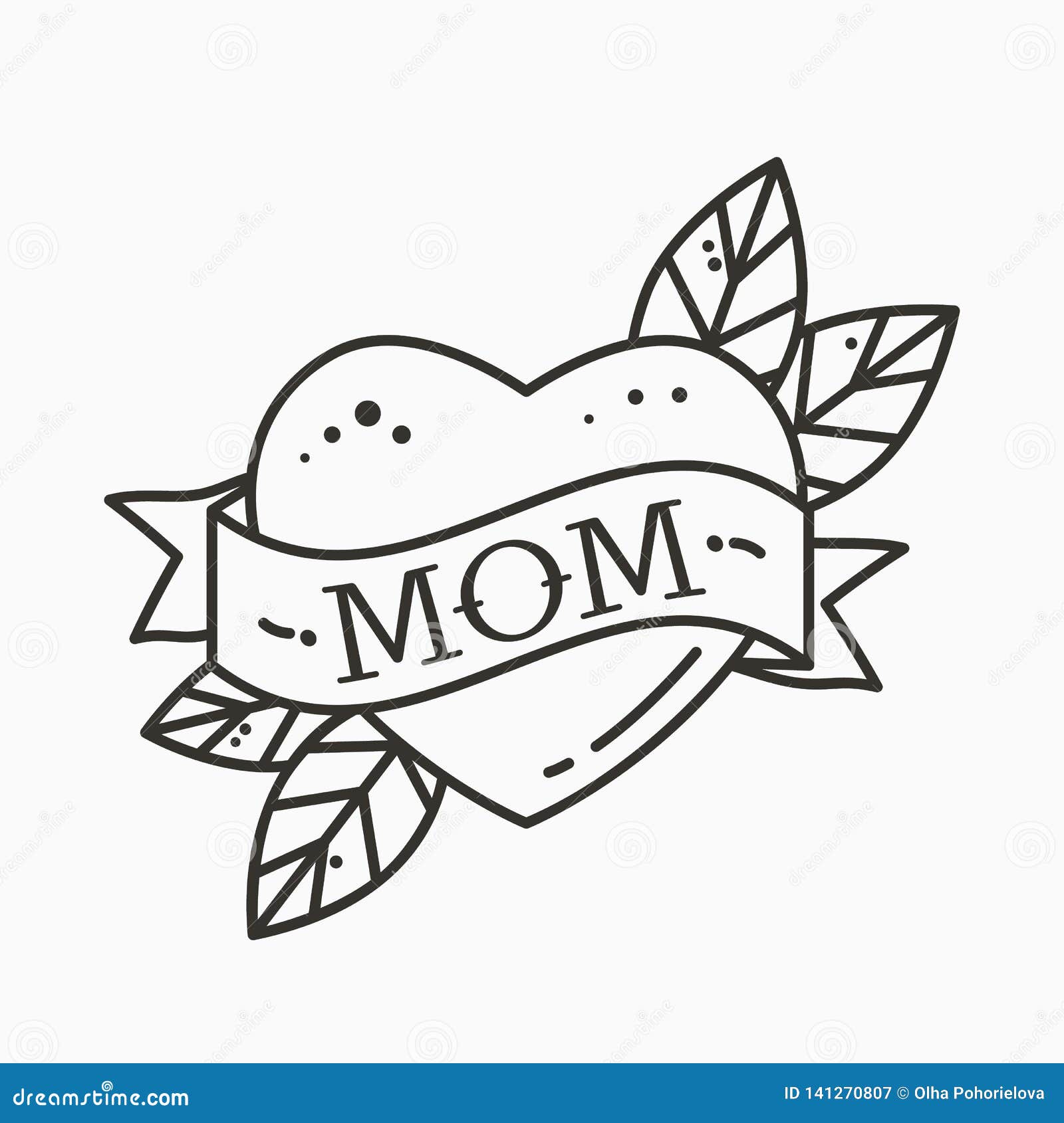 Mom Heart Tattoo