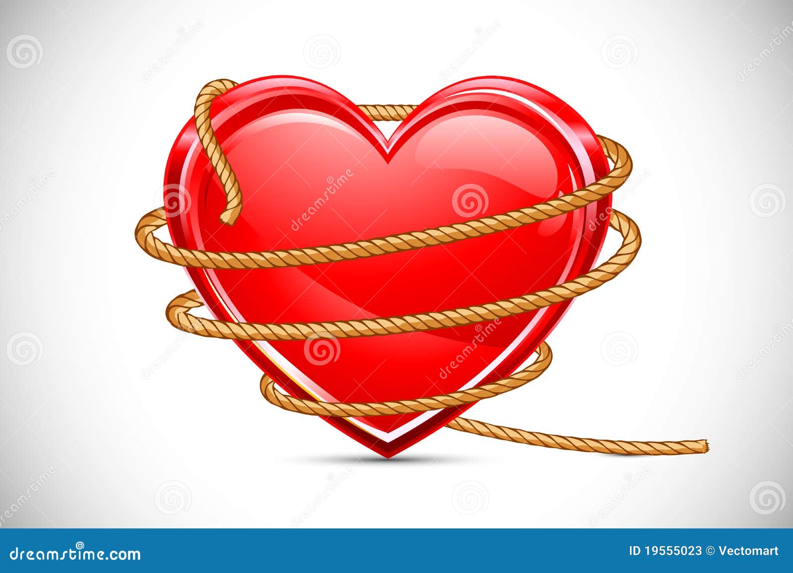 Heart in Rope stock vector. Illustration of design, anniversary 19555023