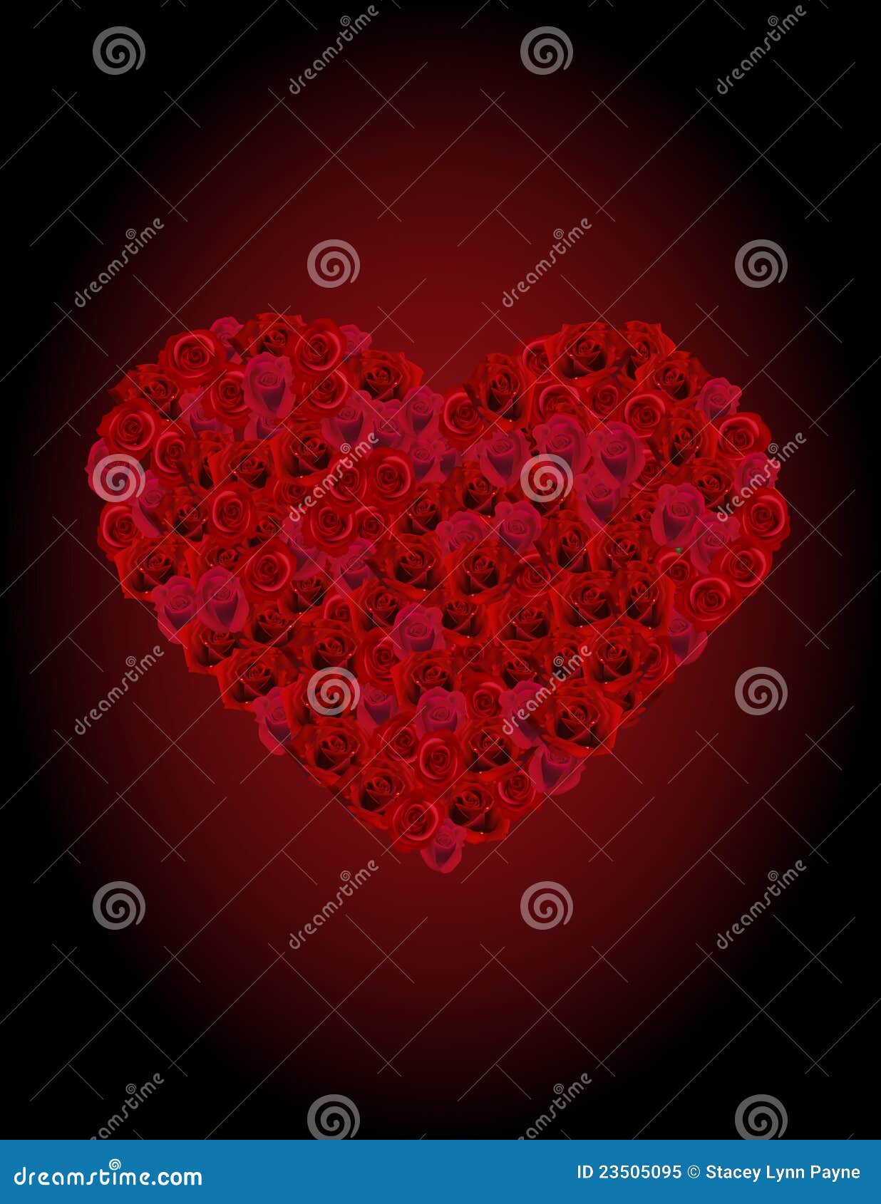 Heart From Roses stock illustration. Illustration of shaped - 23505095