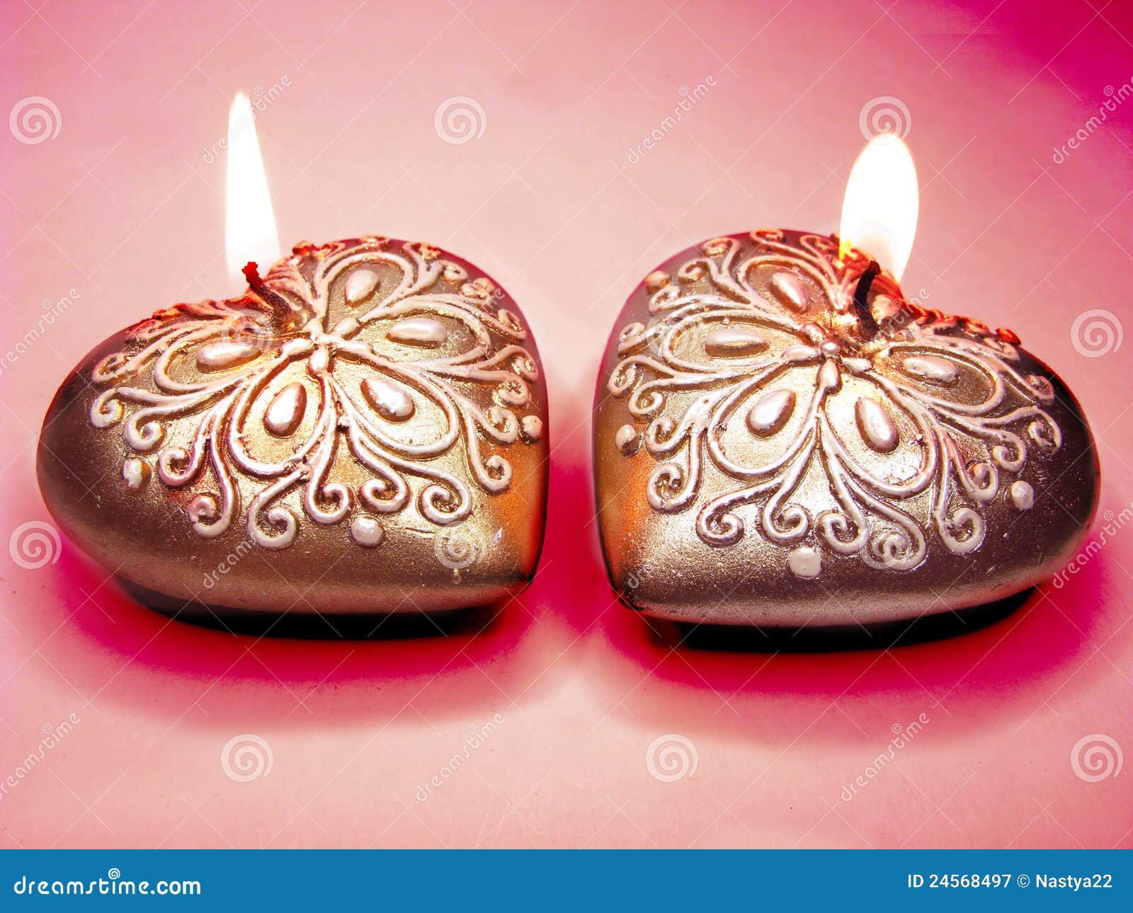 Heart Scented Aroma Candles Set Stock Image Image of candle, candles