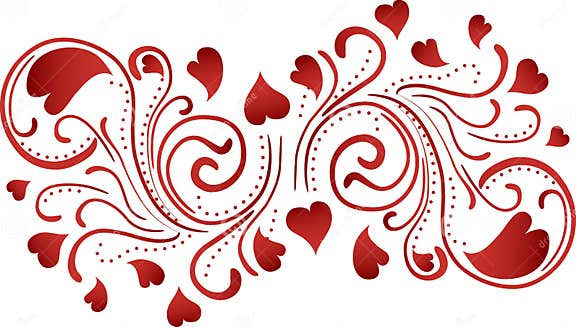 Heart Scroll Background stock vector. Illustration of design - 1757422