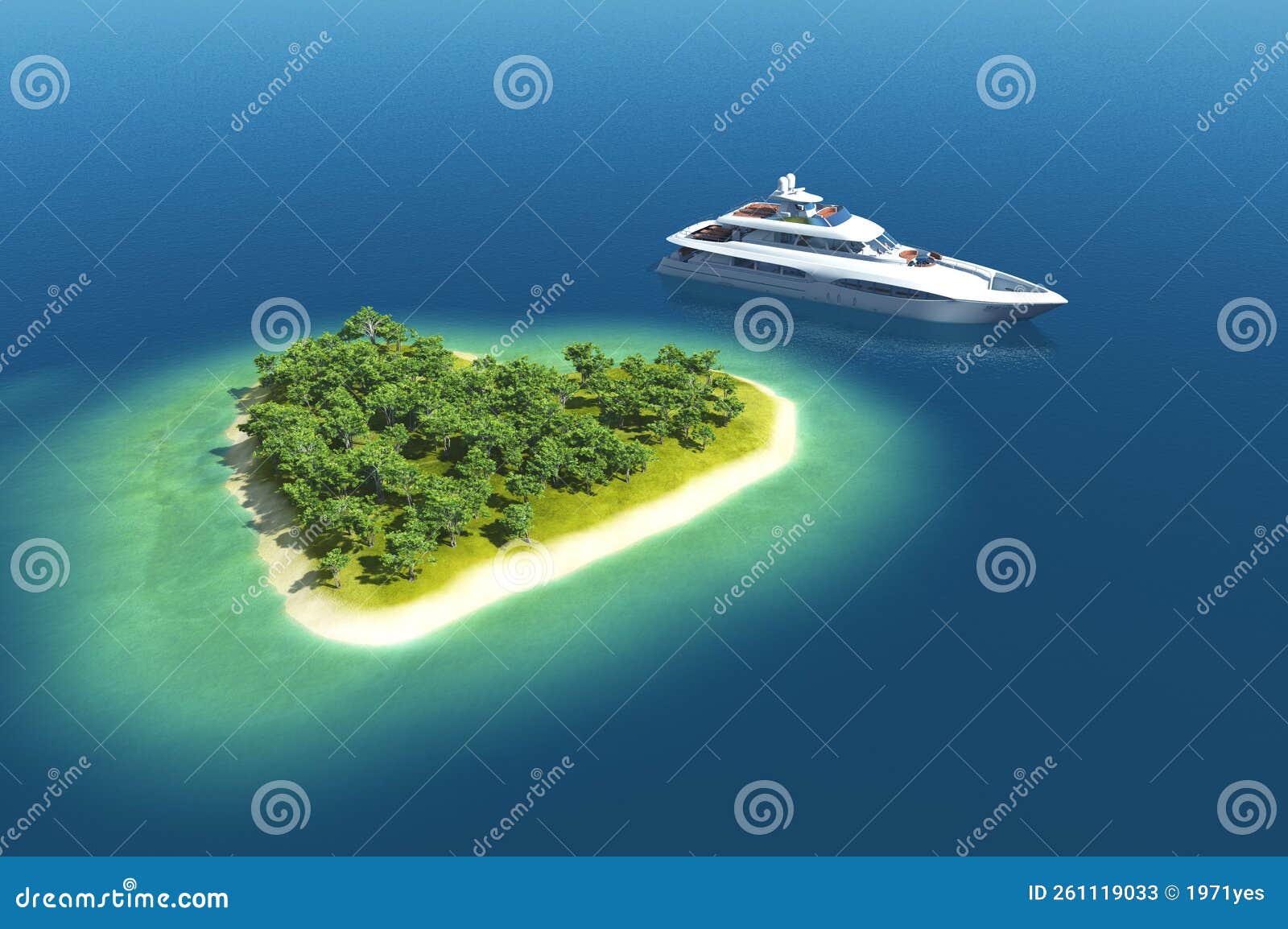 Heart in the sea stock illustration. Illustration of large 261119033