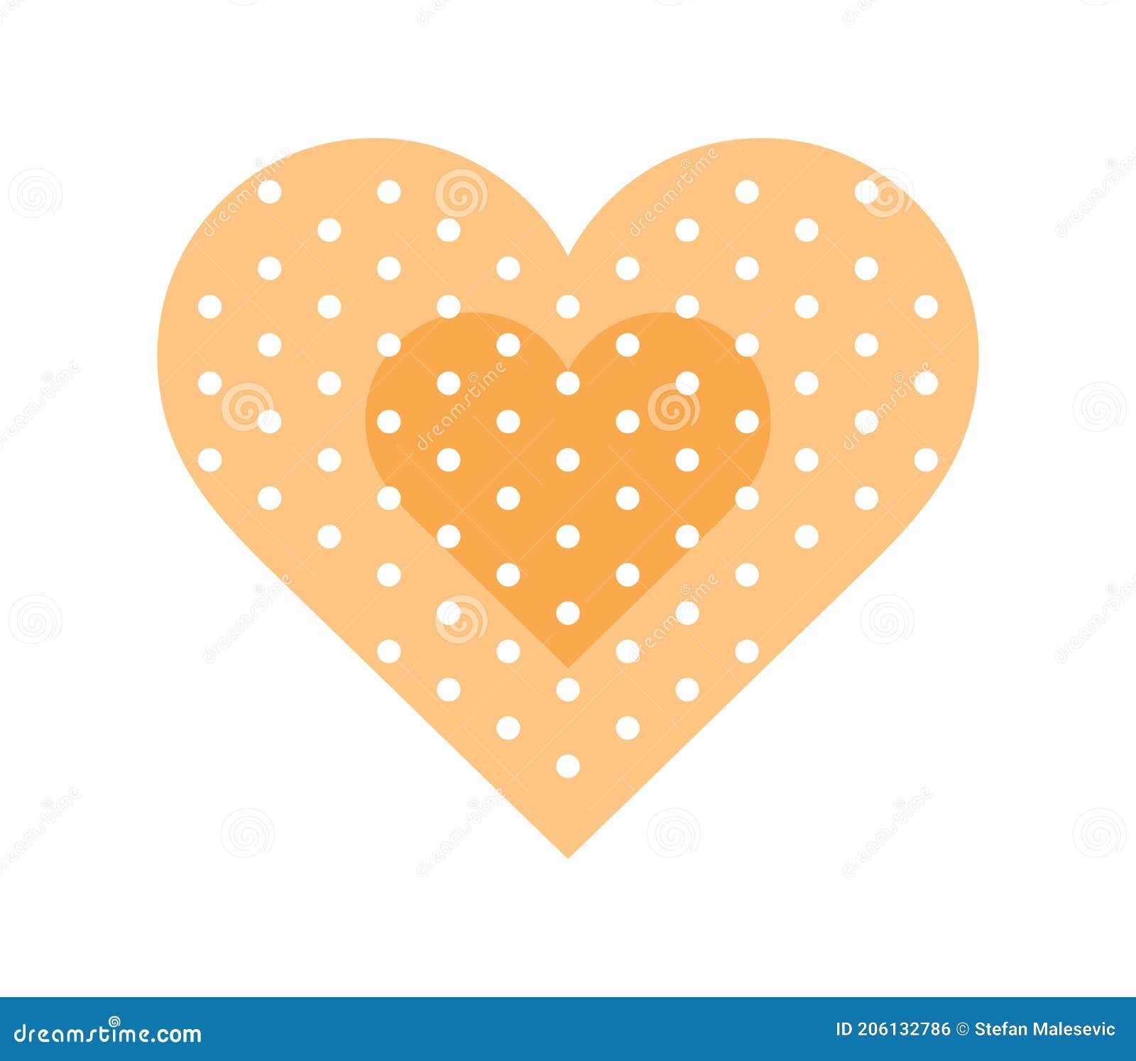 Heart Shape Adhesive Bandage Stock Vector Illustration of treatment