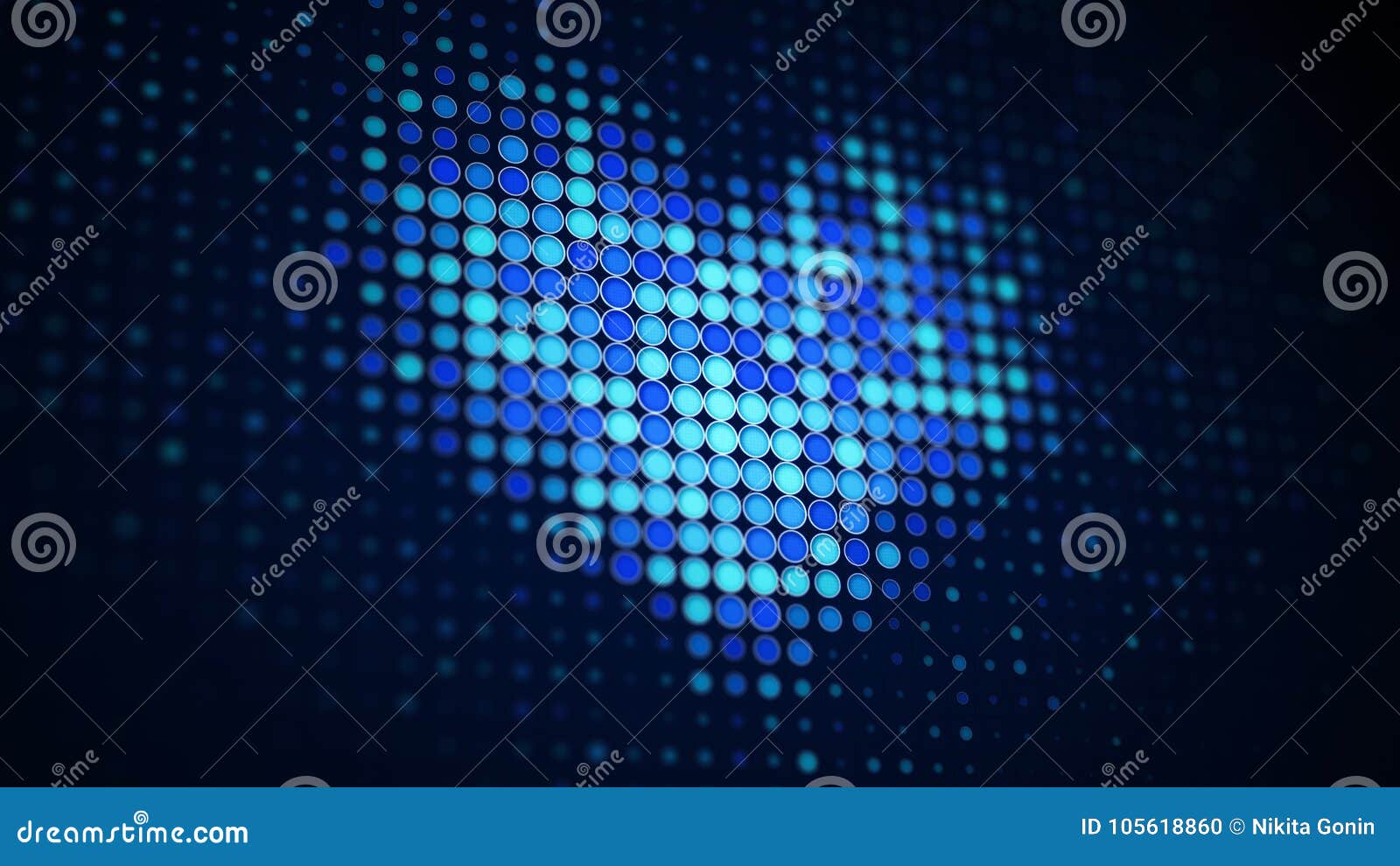 Heart Shape from Dots on Digital Monitor Stock Illustration - of pixelated, romantic: