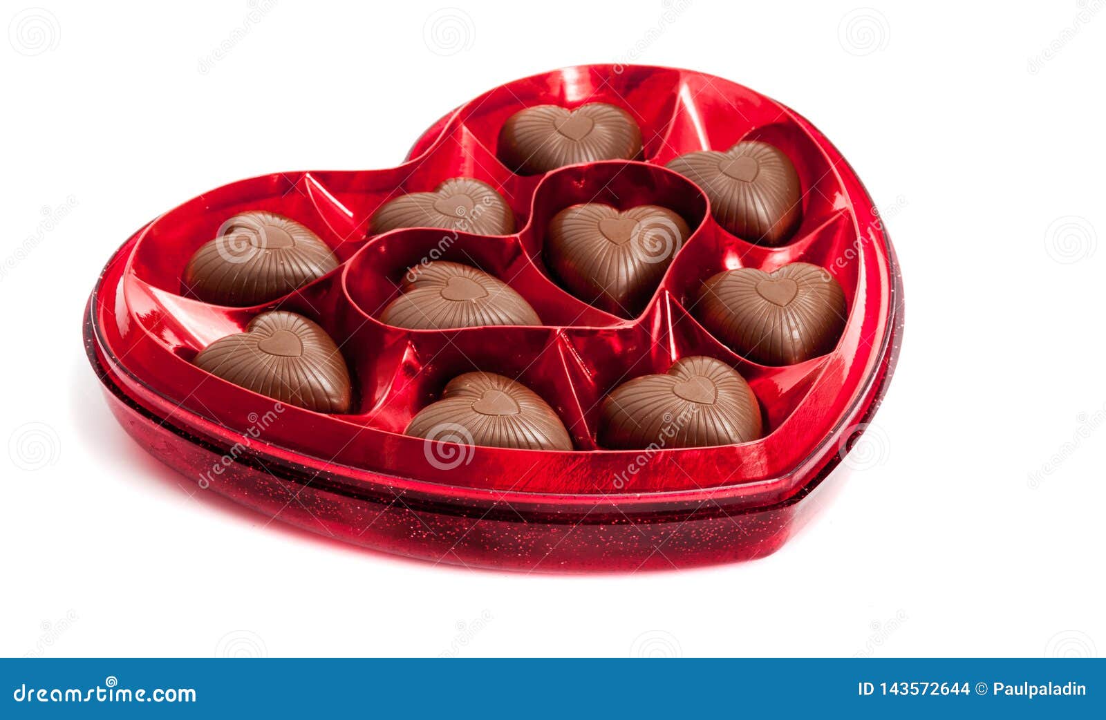 Heart Shape Box Of Chocolate Candy Stock Photo - Image Of Decorated ...