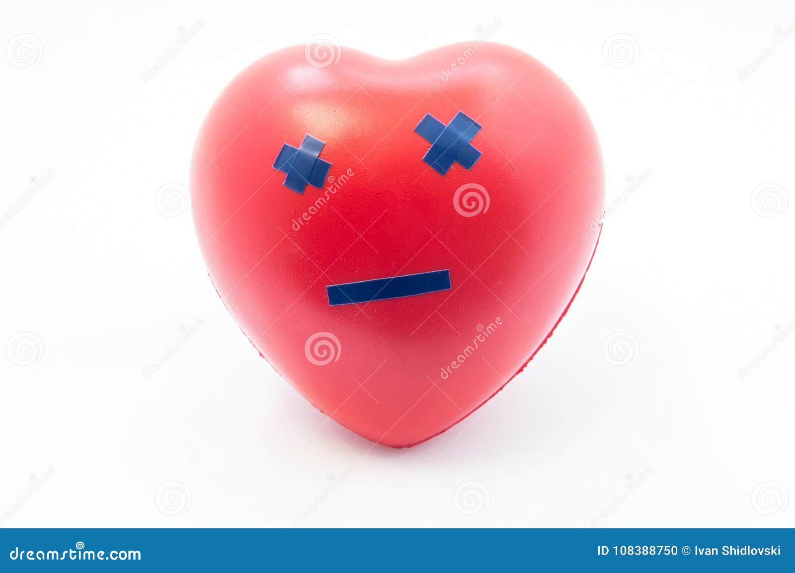 Heart Shape with Emotion Dead Smile. Concept Photo Visualizing ...