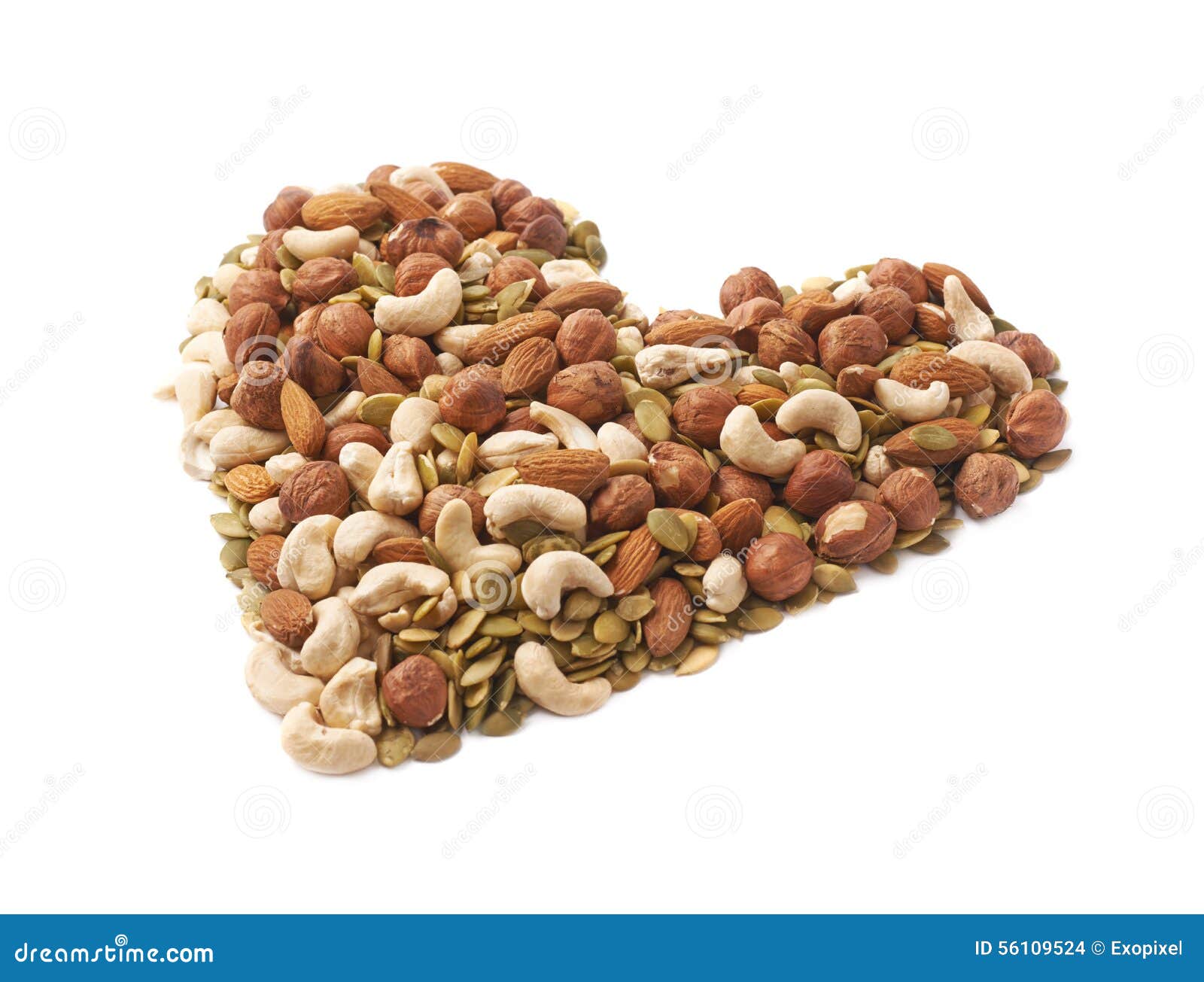 Heart Shape Made of Nuts and Seeds Stock Photo Image of eating, heart