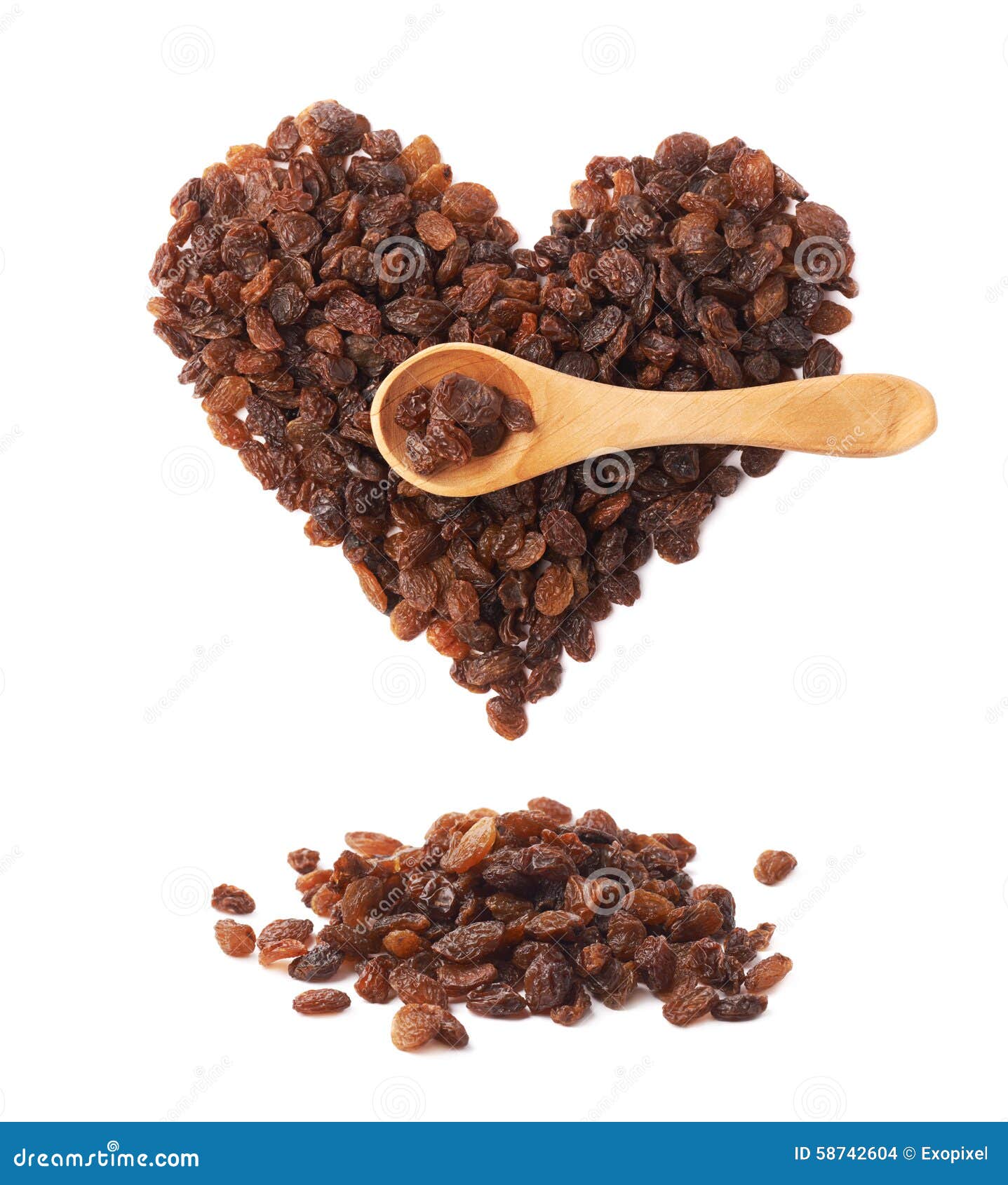 Heart Shape Made of Raisins Stock Photo Image of heart, healthy 58742604