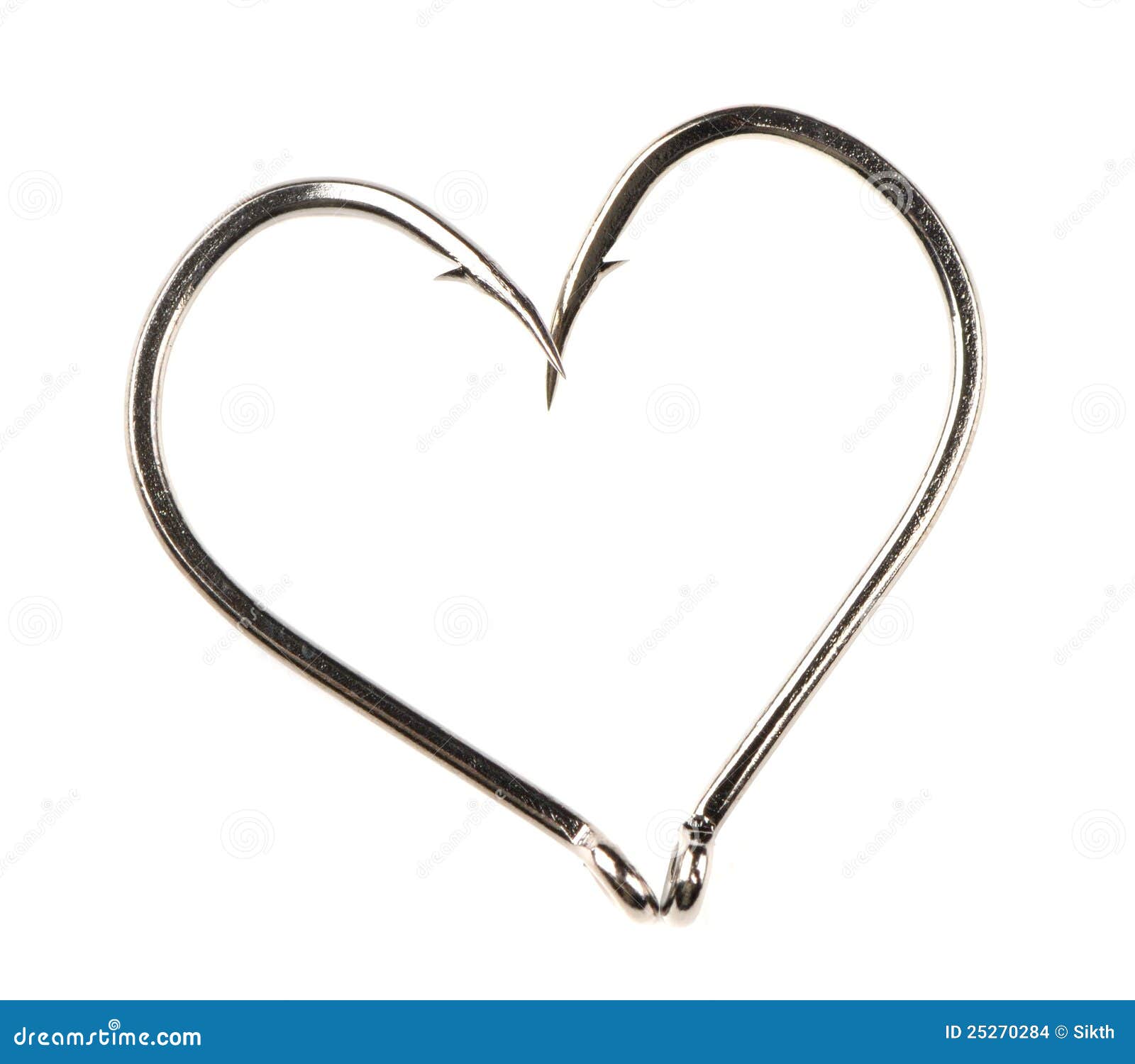 Download Heart Shape Made Of Two Fish Hooks Stock Photo - Image of ...