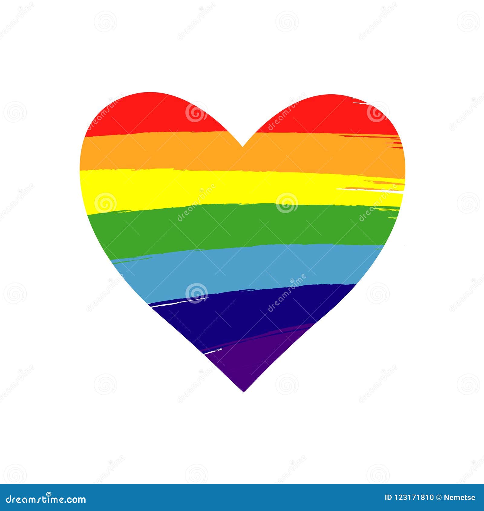 Heart rainbow lgbt stock vector. Illustration of community - 123171810